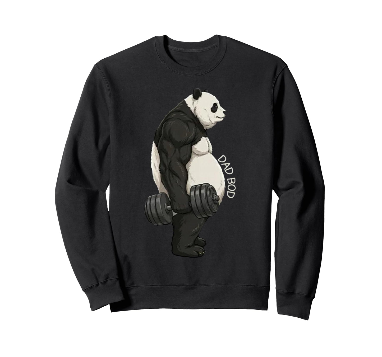 Dad Bod Panda Funny Fitness Gym Sweatshirt - Custom Art Print Men Women - T-Shirt, Sweatshirt, Hoodie