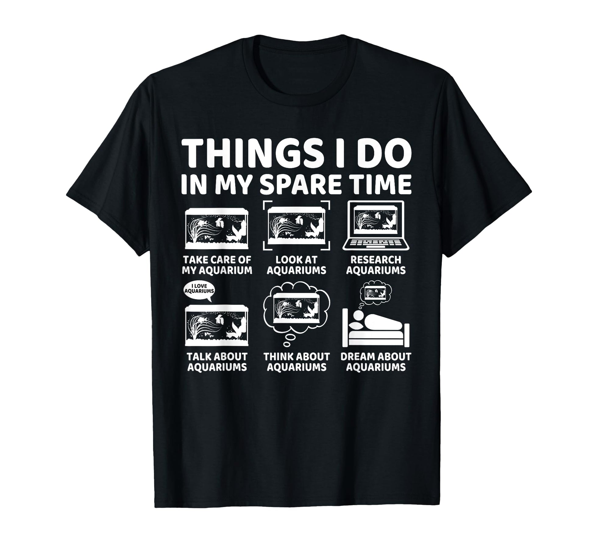 Things I Do My Spare Time Funny Fish T-Shirt - Trendy Graphic for Adults - T-Shirt, Sweatshirt, Hoodie