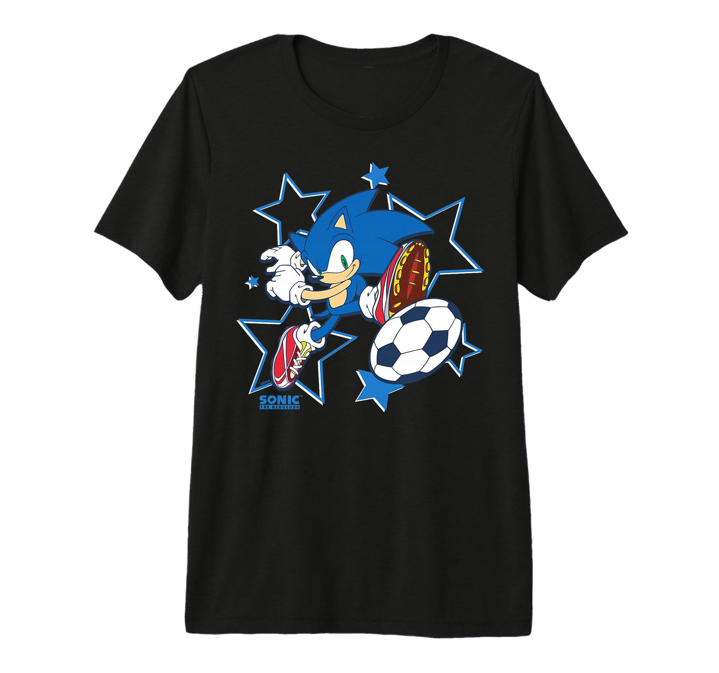 Sonic Hedgehog Stricking Soccer Ball T-Shirt - Novelty Apparel Men Women - T-Shirt, Sweatshirt, Hoodie