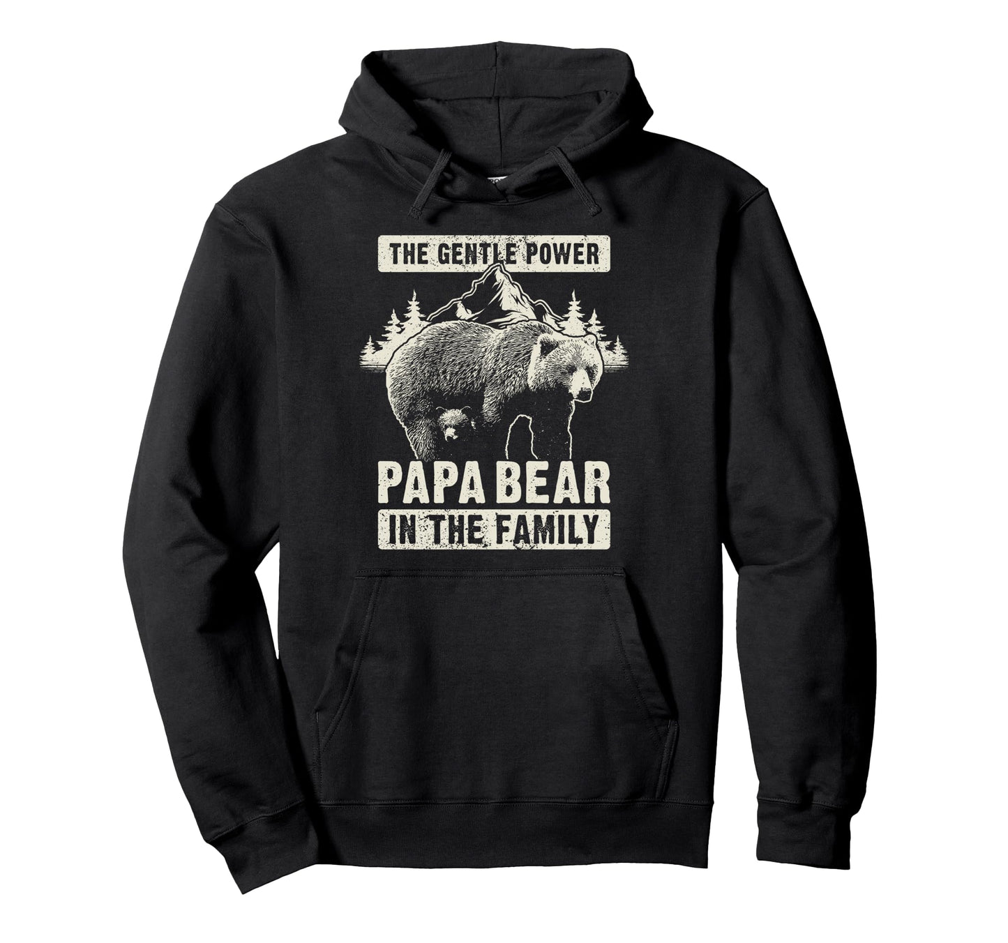 Papa Bear 1 Cub 1 Child Dad Hoodie - Casual Everyday Wear for Adults - T-Shirt, Sweatshirt, Hoodie