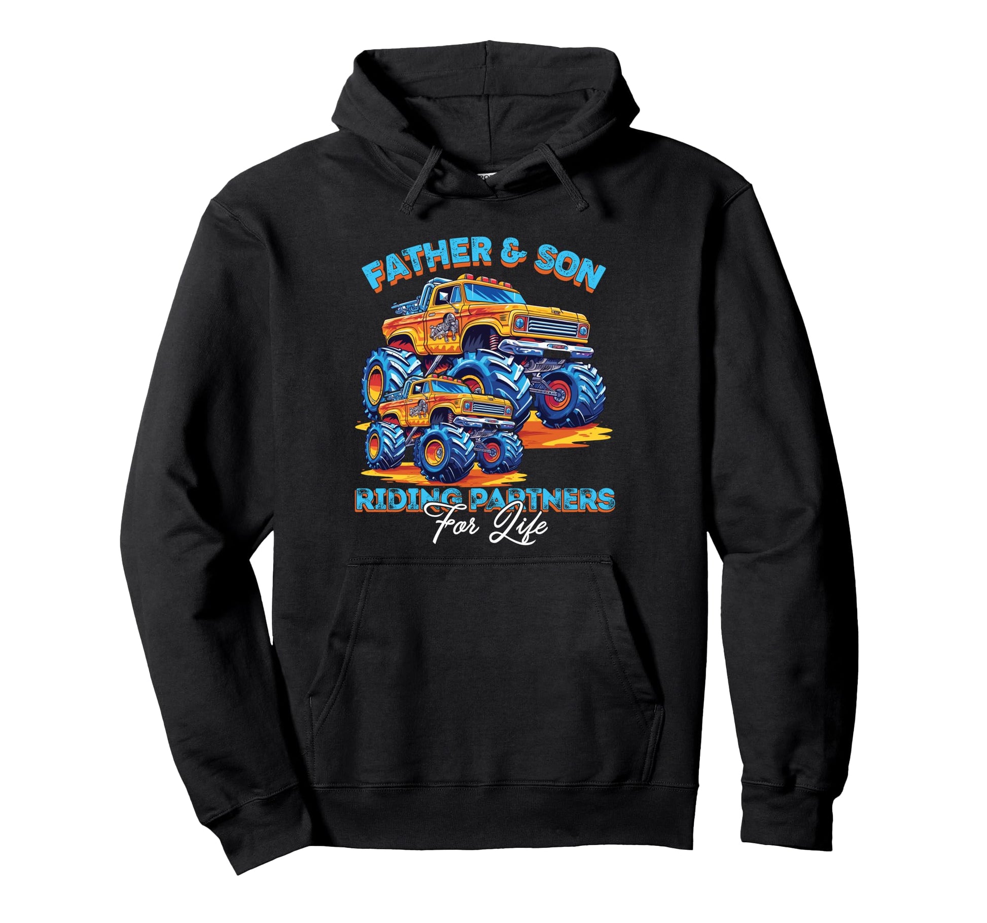 Monster Truck Dad And Son Shirts Monster Hoodie - Custom Art Print Unisex - T-Shirt, Sweatshirt, Hoodie