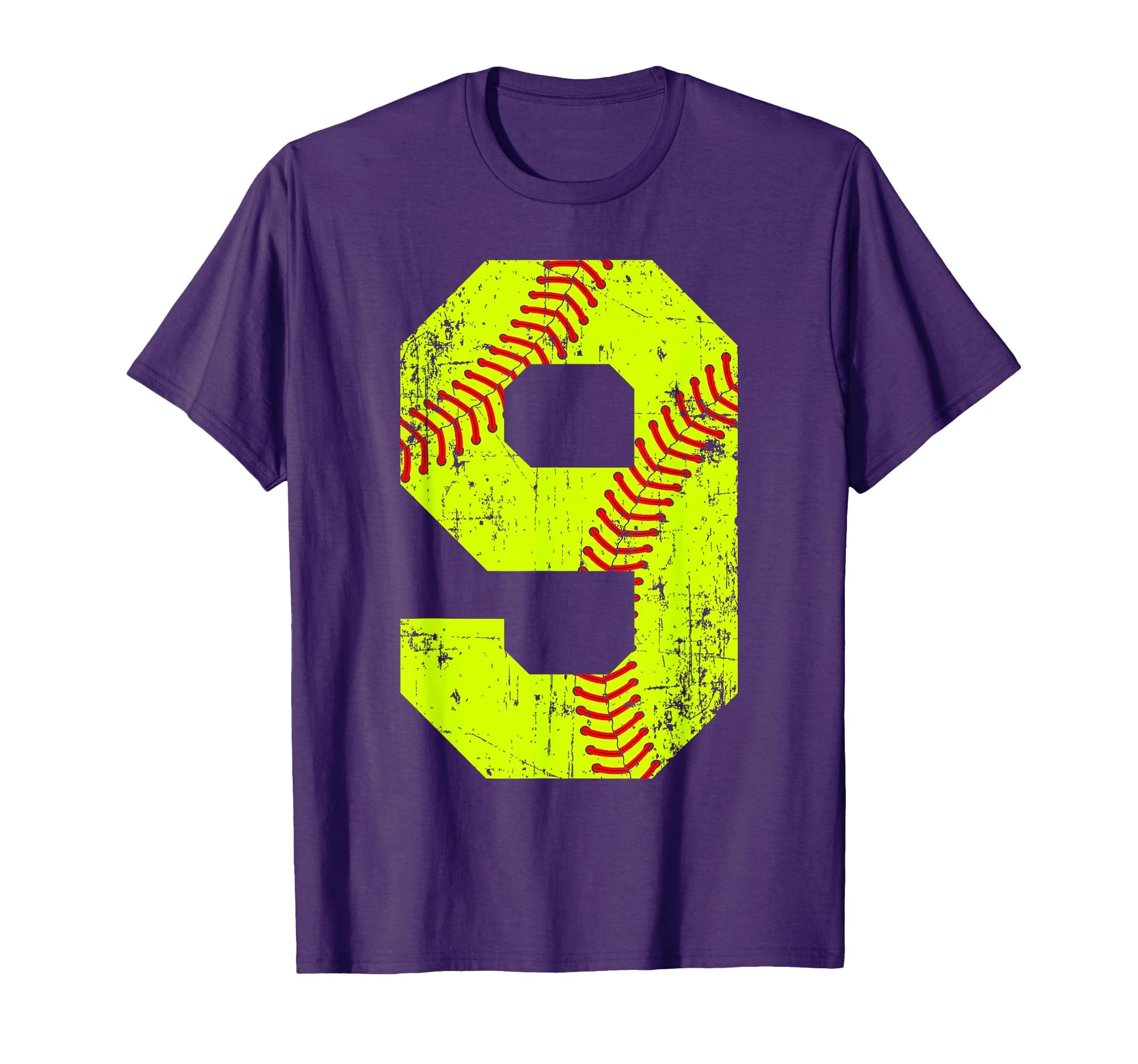 Softball 9 Jersey Number T-Shirt - Minimalist Print Men Women - T-Shirt, Sweatshirt, Hoodie