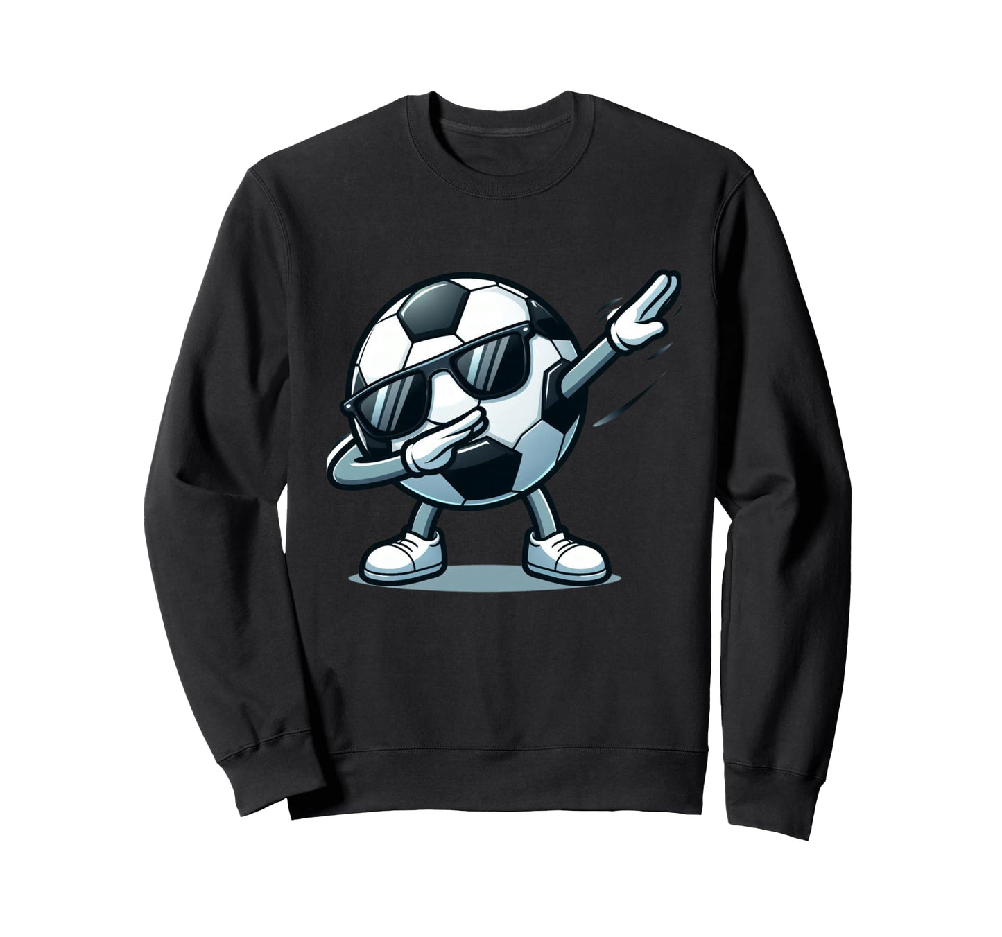 Dabbing Soccer Ball Funny Sports Sweatshirt - Unique Graphic Men Women - T-Shirt, Sweatshirt, Hoodie
