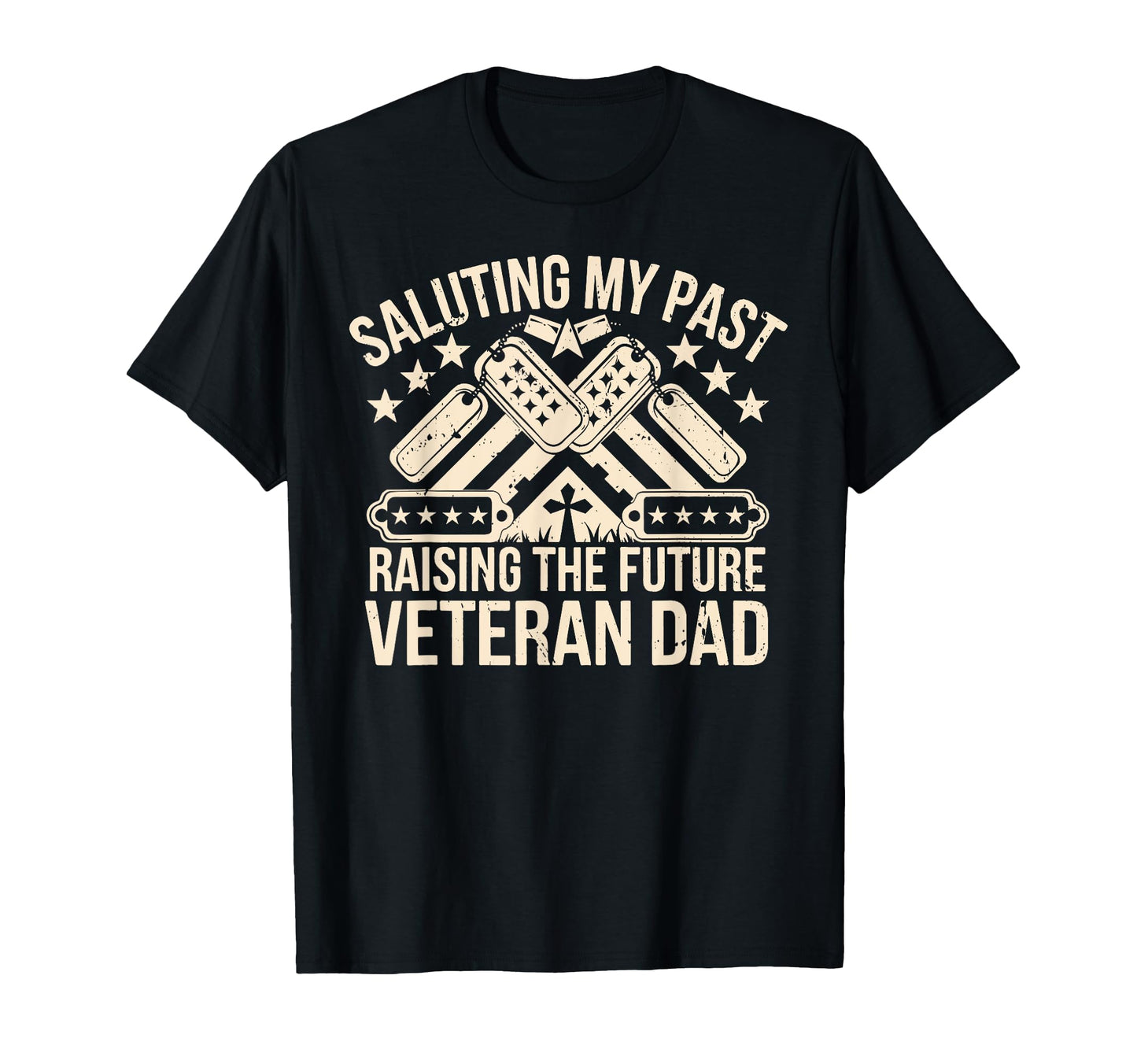 Saluting My Past Raising Future Veteran T-Shirt - Graphic Print Men Women - T-Shirt, Sweatshirt, Hoodie