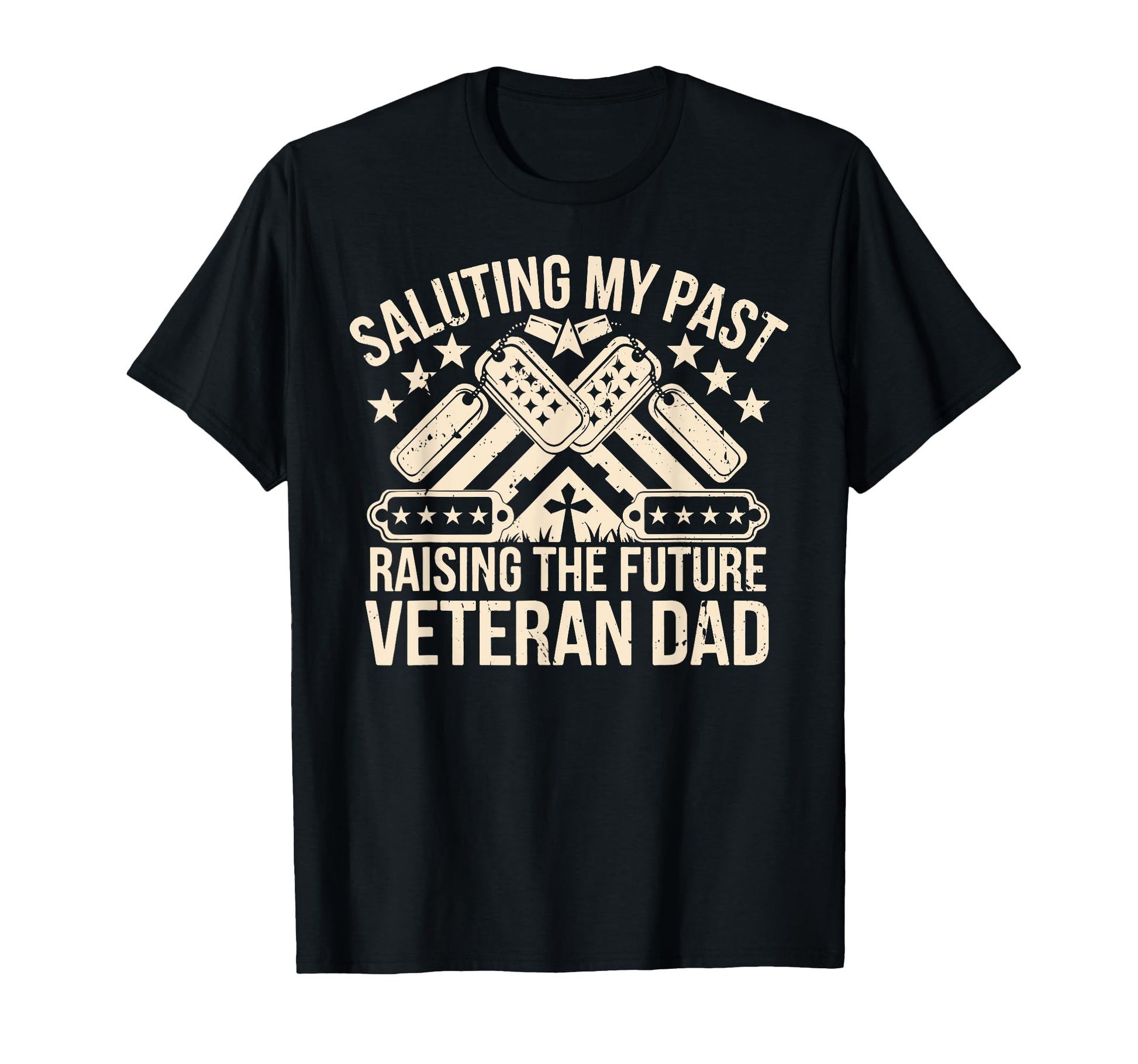 Saluting My Past Raising Future Veteran T-Shirt - Graphic Print Men Women - T-Shirt, Sweatshirt, Hoodie