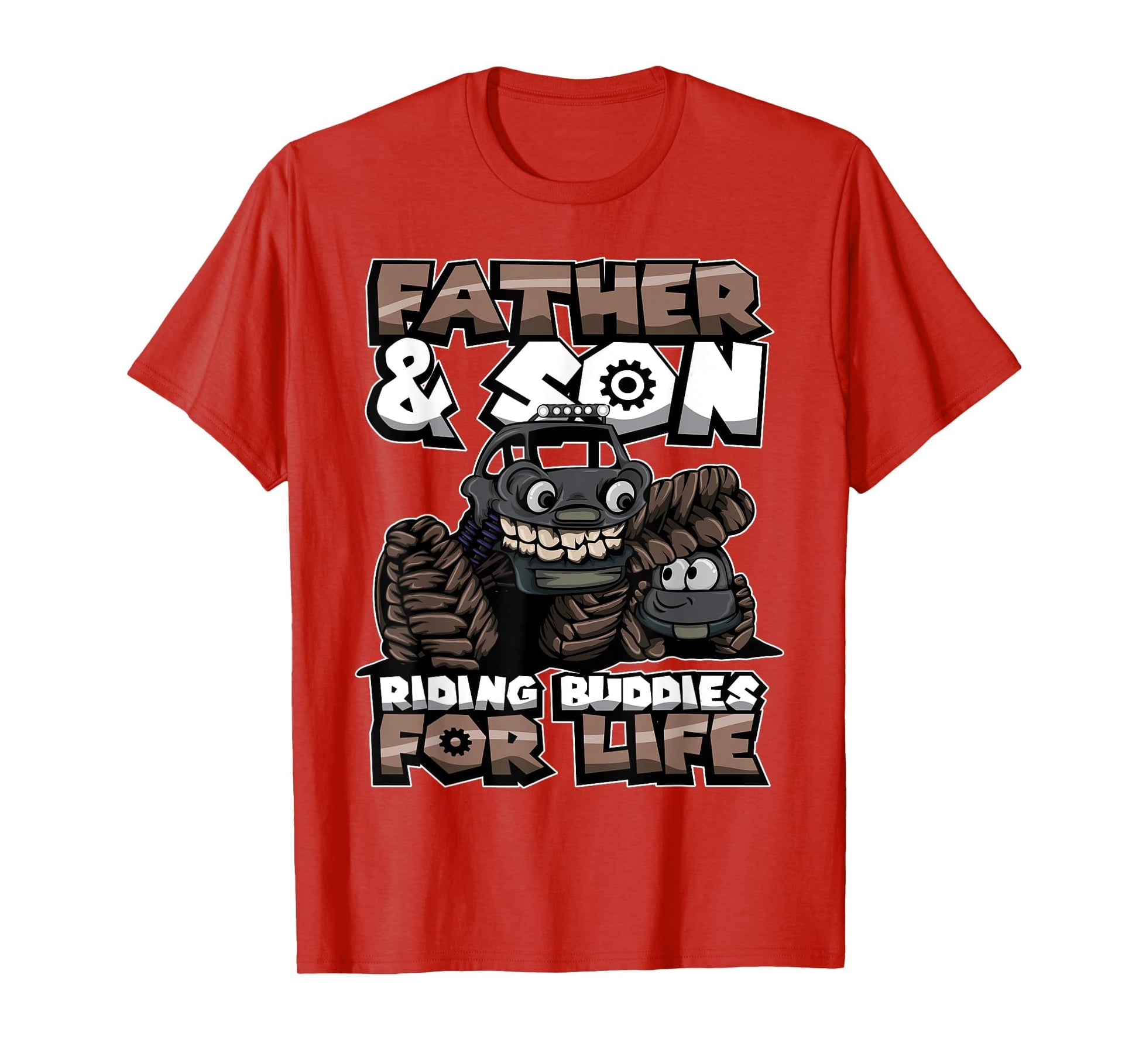 Father And Son Monster Truck Riding T-Shirt - Trendy Graphic Men Women - T-Shirt, Sweatshirt, Hoodie