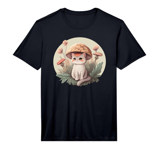 Aesthetic Cat Toadstool Hat Mushroom T-Shirt - Novelty Apparel Men Women - T-Shirt, Sweatshirt, Hoodie