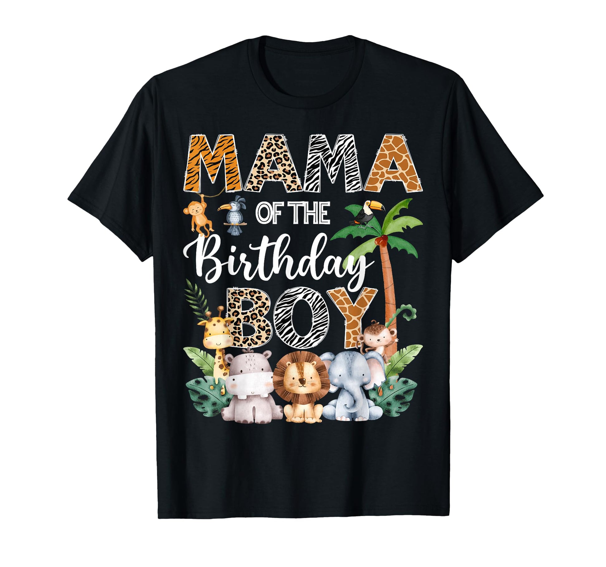 Mama Birthday Safari Jungle Bday T-Shirt - Custom Art Print for Adults - T-Shirt, Sweatshirt, Hoodie