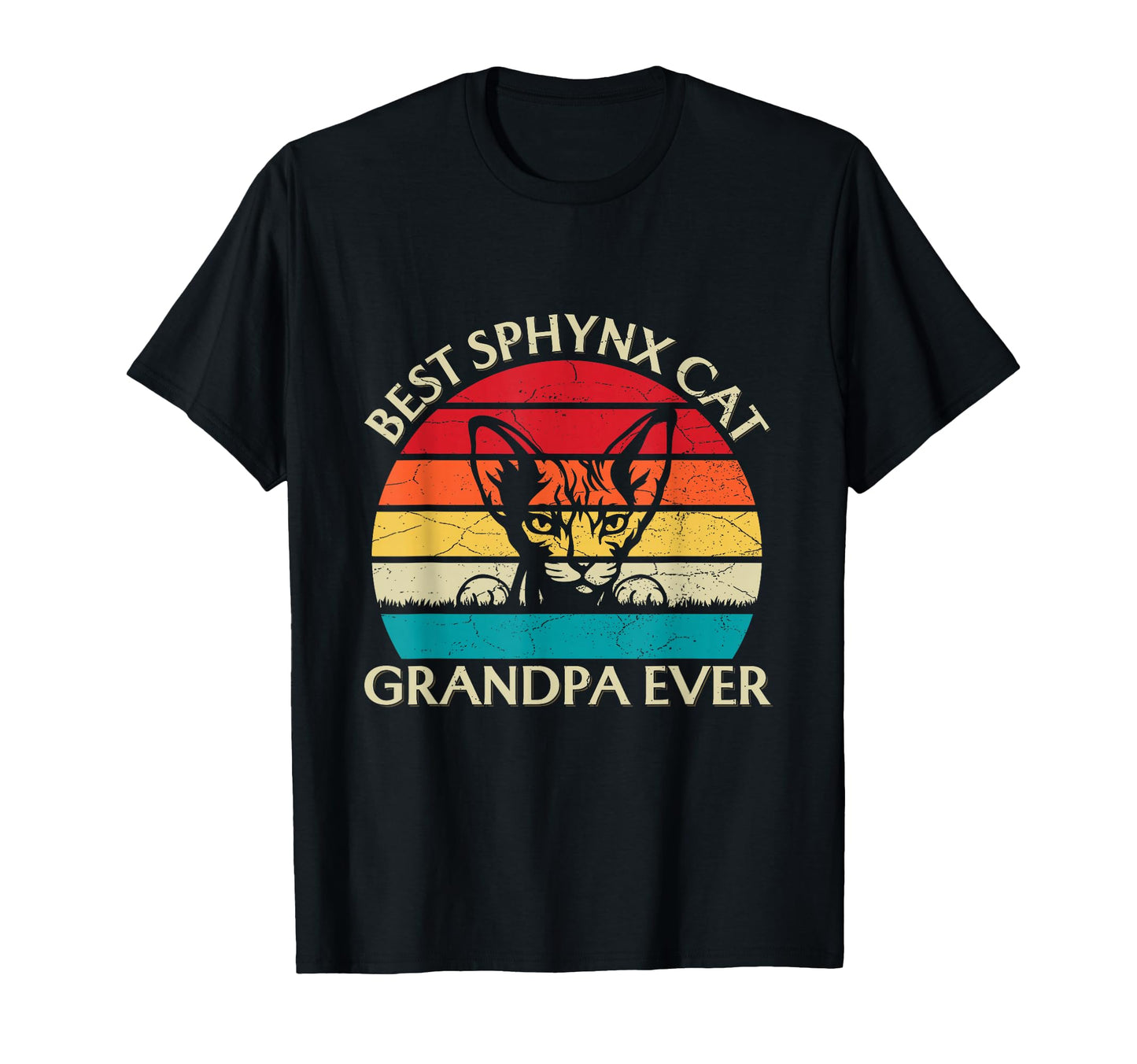 Best Sphynx Cat Grandpa Ever Sphynx Cat T-Shirt - Minimalist Print Unisex - T-Shirt, Sweatshirt, Hoodie