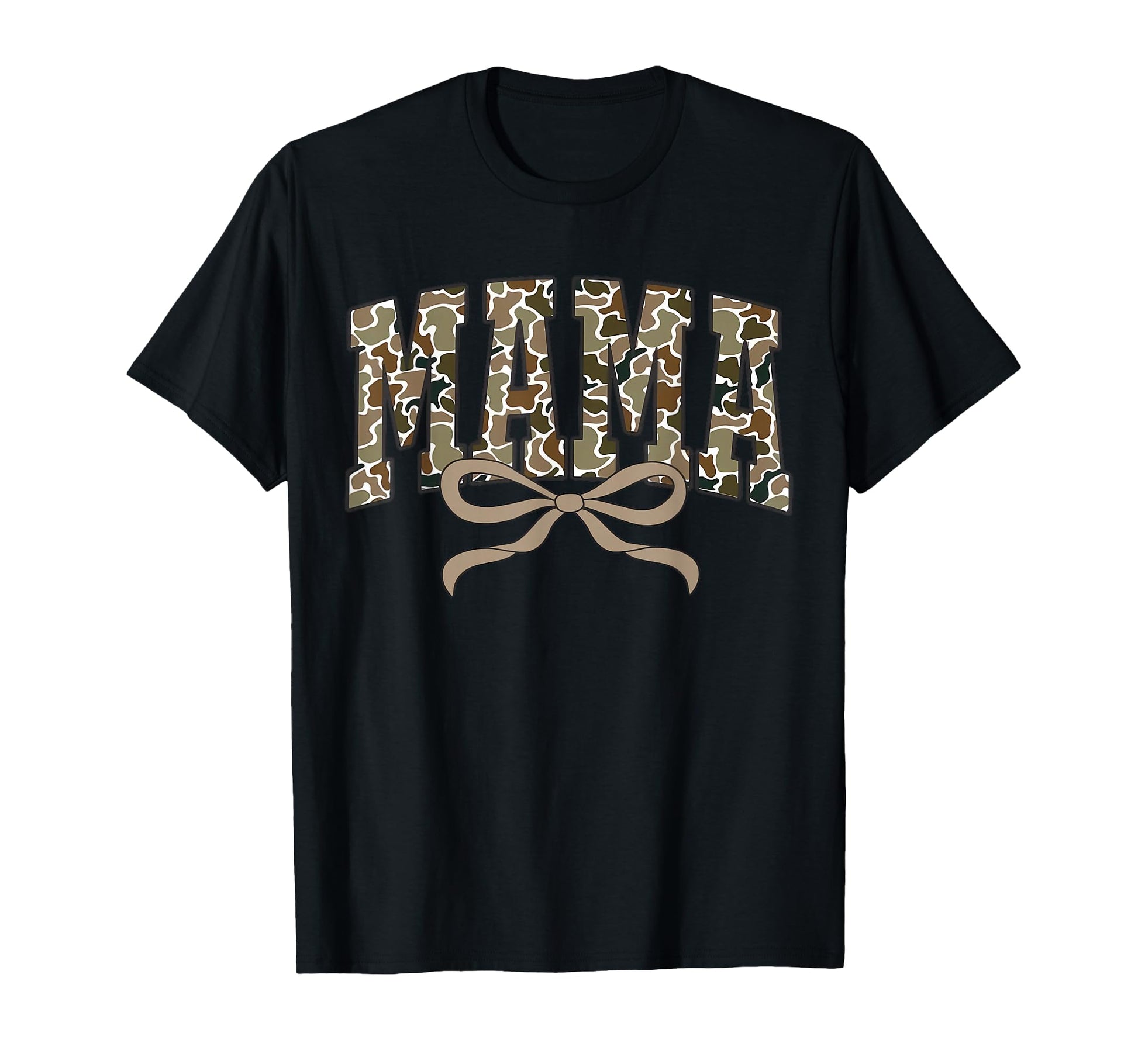 Mama Camo Bow Fathers Day Family Matching T-Shirt - Novelty Apparel Unisex - T-Shirt, Sweatshirt, Hoodie