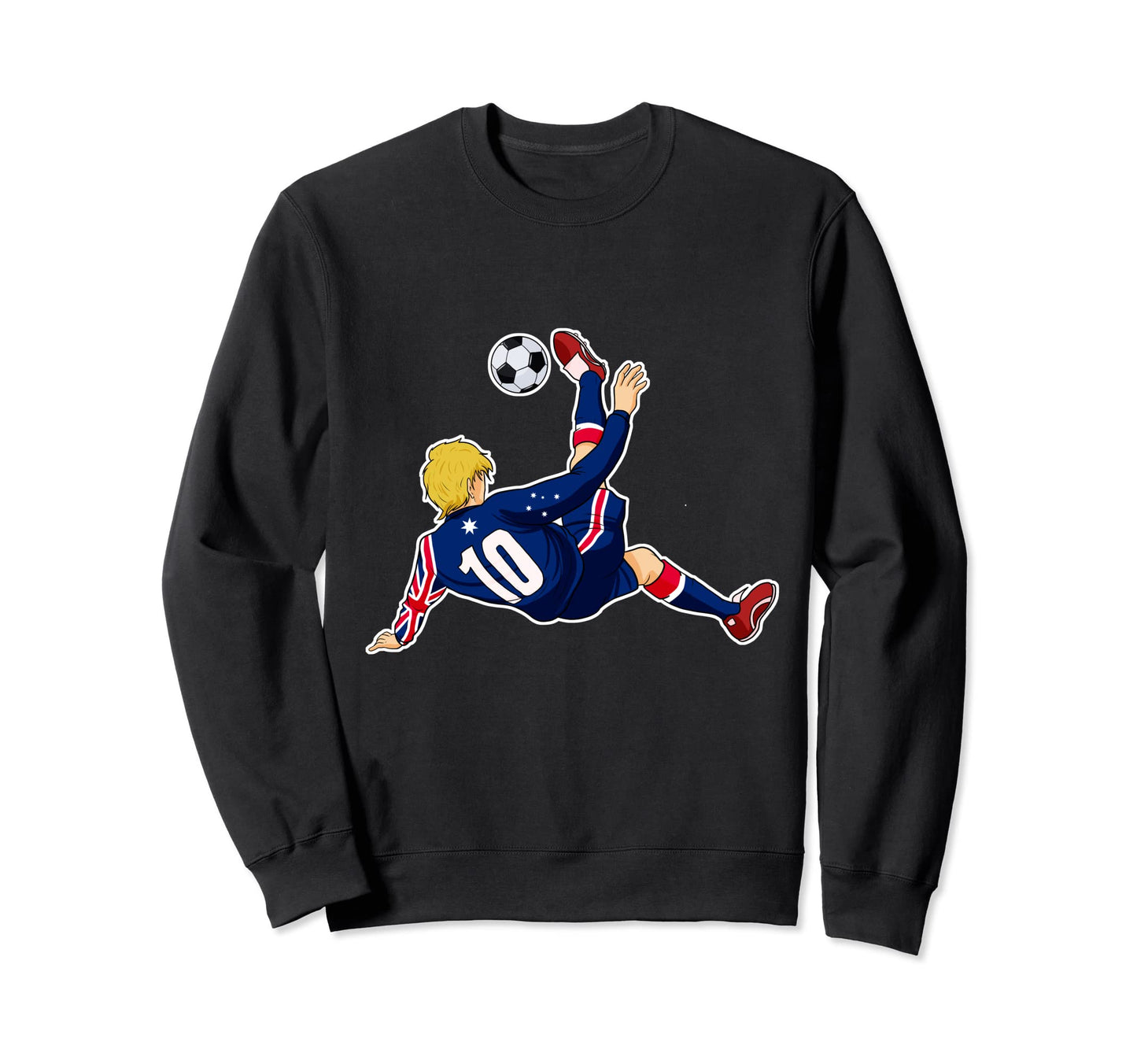 Australian Flag Soccer Team I Sweatshirt - Aesthetic Graphic for Adults - T-Shirt, Sweatshirt, Hoodie