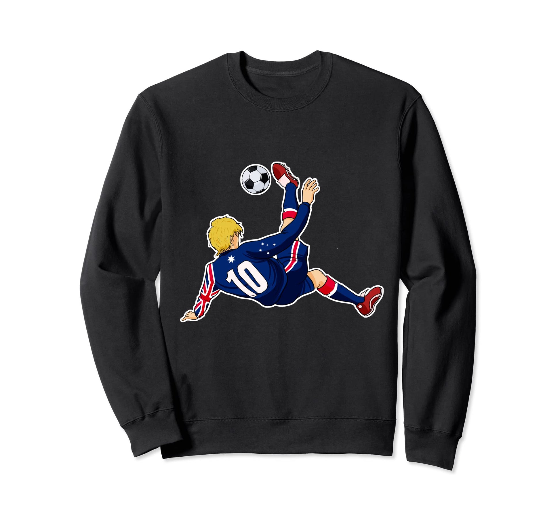Australian Flag Soccer Team I Sweatshirt - Aesthetic Graphic for Adults - T-Shirt, Sweatshirt, Hoodie