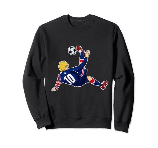 Australian Flag Soccer Team I Sweatshirt - Aesthetic Graphic for Adults - T-Shirt, Sweatshirt, Hoodie