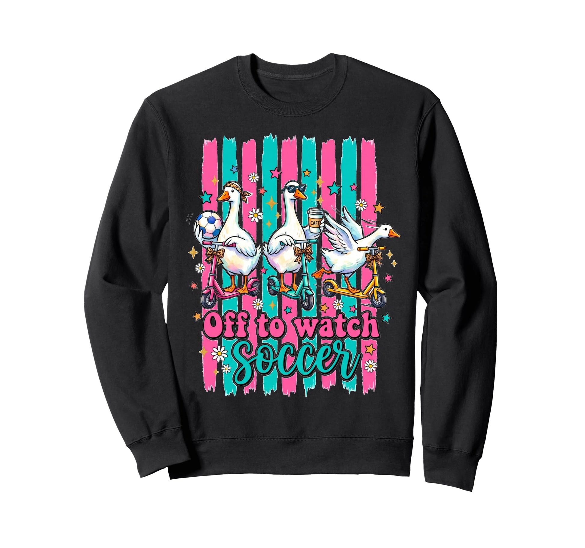 Off To Watch Soccer Silly Goose Funny Sweatshirt - Trendy Graphic Unisex - T-Shirt, Sweatshirt, Hoodie