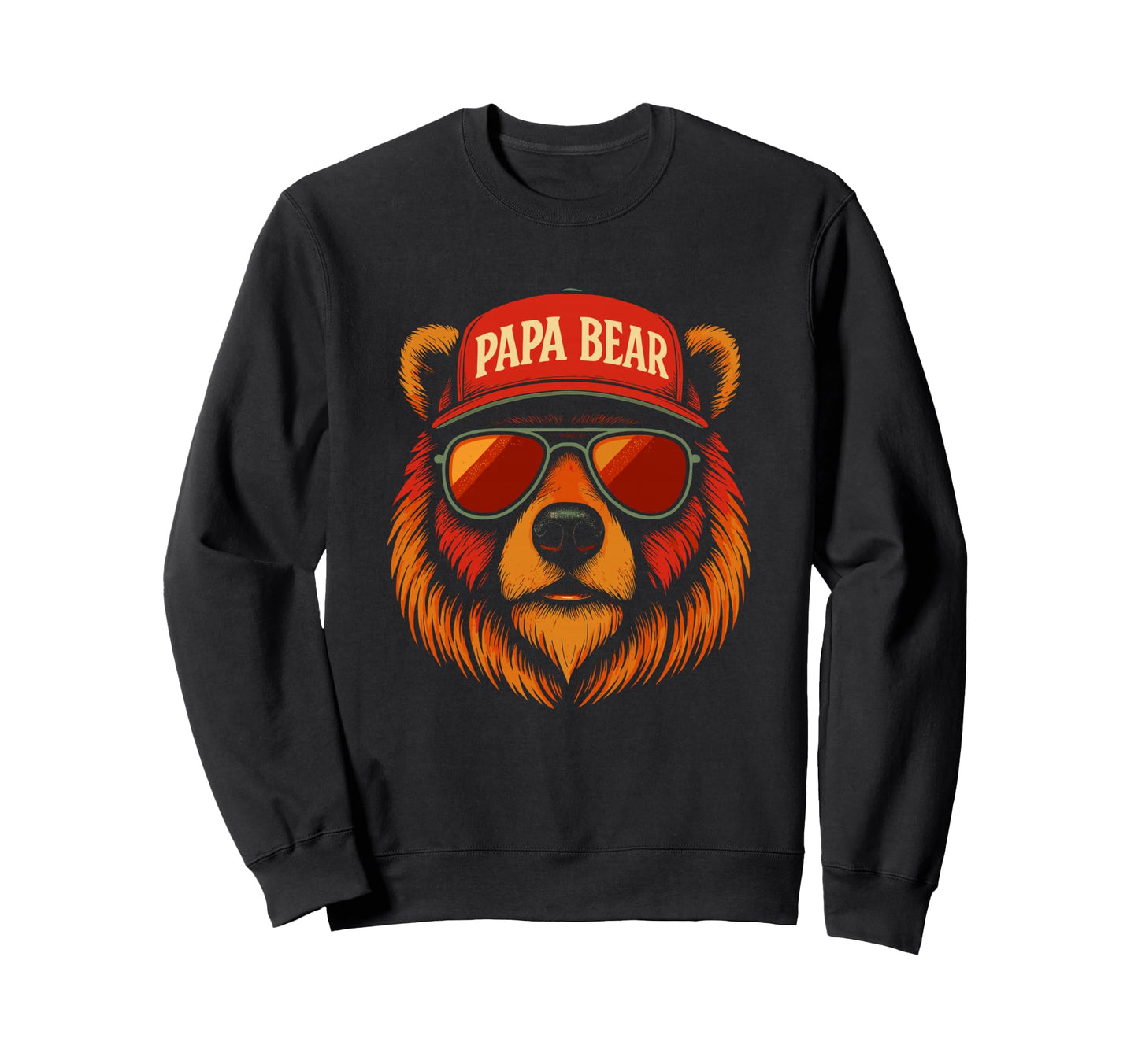 Papa Bear Funny Dad Gift Sunglasses Sweatshirt - Novelty Apparel Unisex - T-Shirt, Sweatshirt, Hoodie