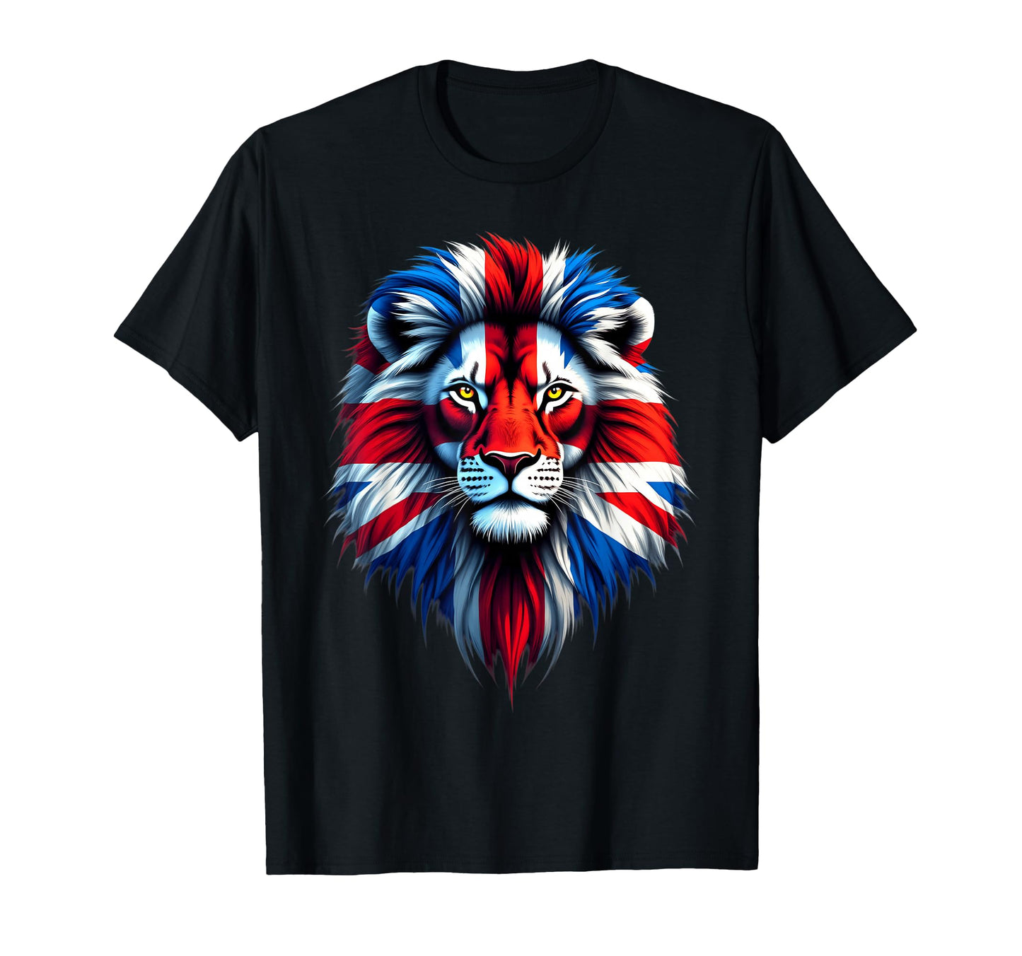 Union Jack Flag Lion Face Union T-Shirt - Casual Everyday Wear Men Women - T-Shirt, Sweatshirt, Hoodie