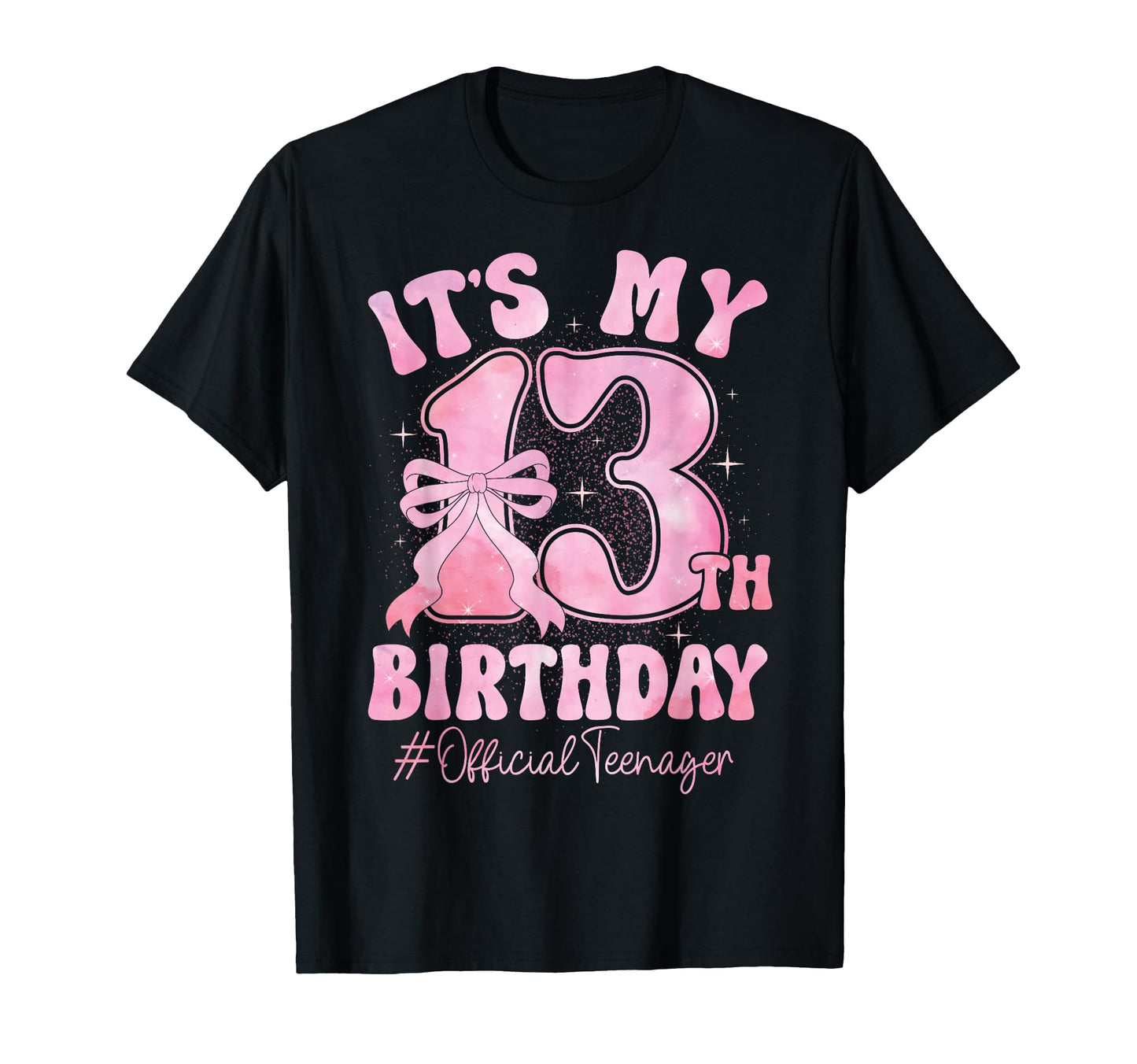 13 Year Old Coquette Bow Teenager 13Th T-Shirt - Custom Art Print Unisex - T-Shirt, Sweatshirt, Hoodie