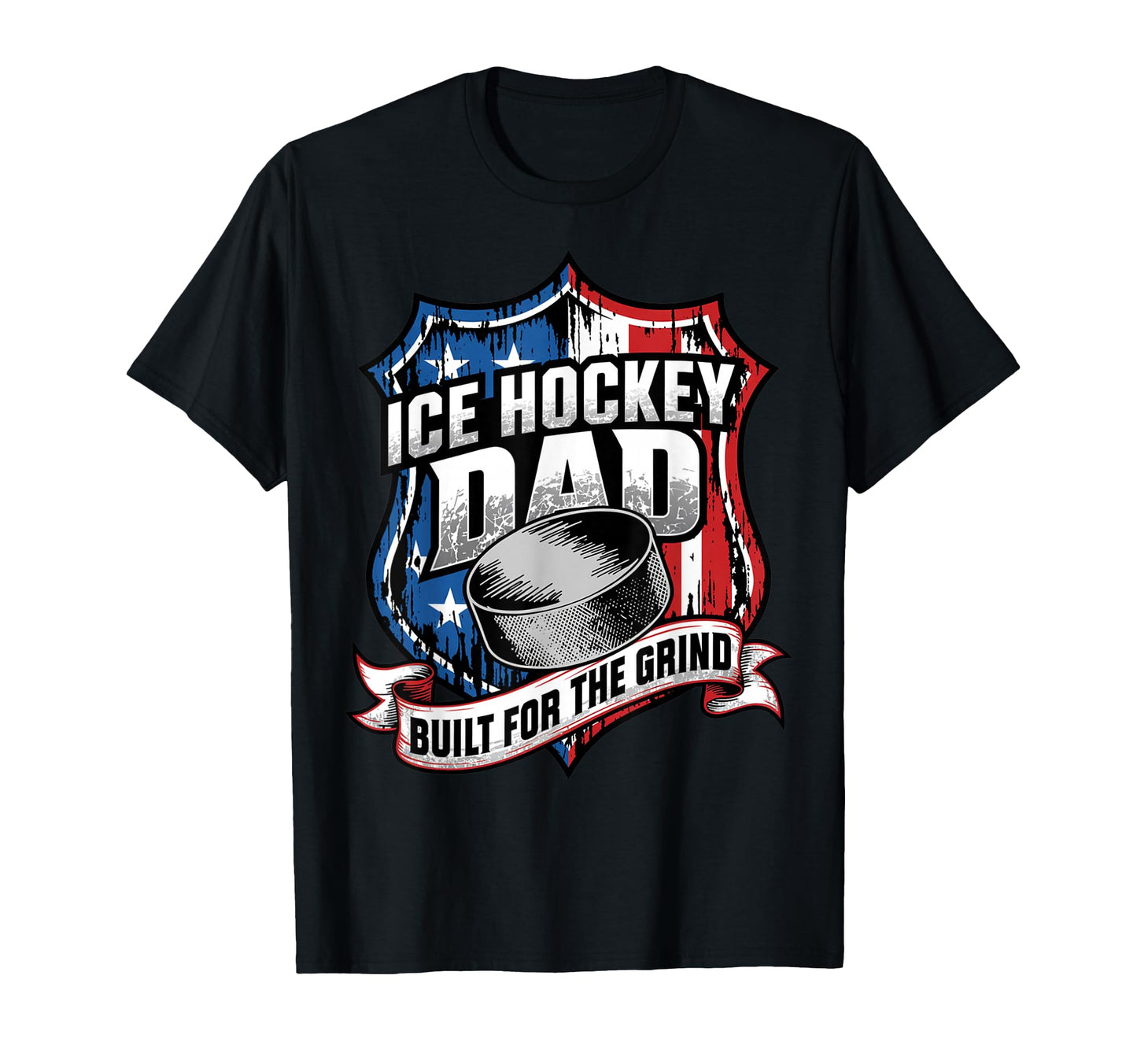 Usa Patriotic Ice Hockey Dad Built T-Shirt - Streetwear Style Men Women - T-Shirt, Sweatshirt, Hoodie