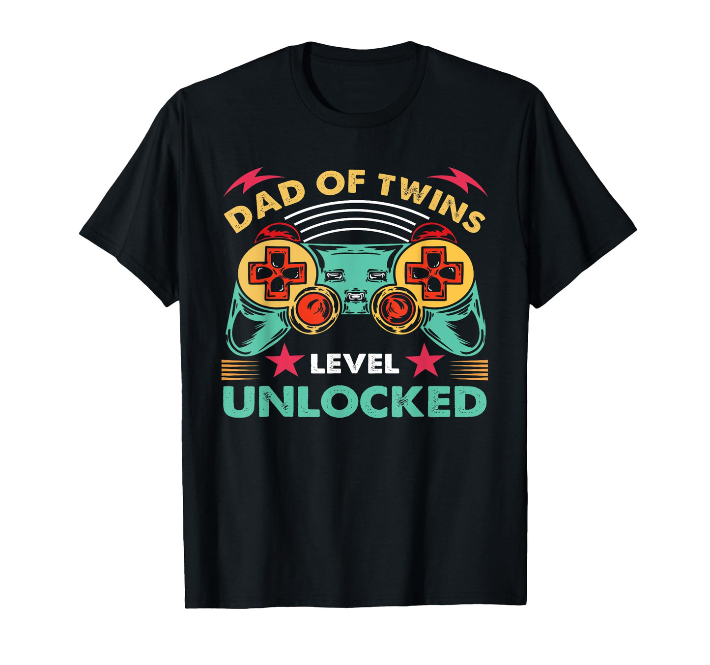 Funny Dad Twins Level Unlocked Twins Daddy T-Shirt - Graphic Print Unisex - T-Shirt, Sweatshirt, Hoodie
