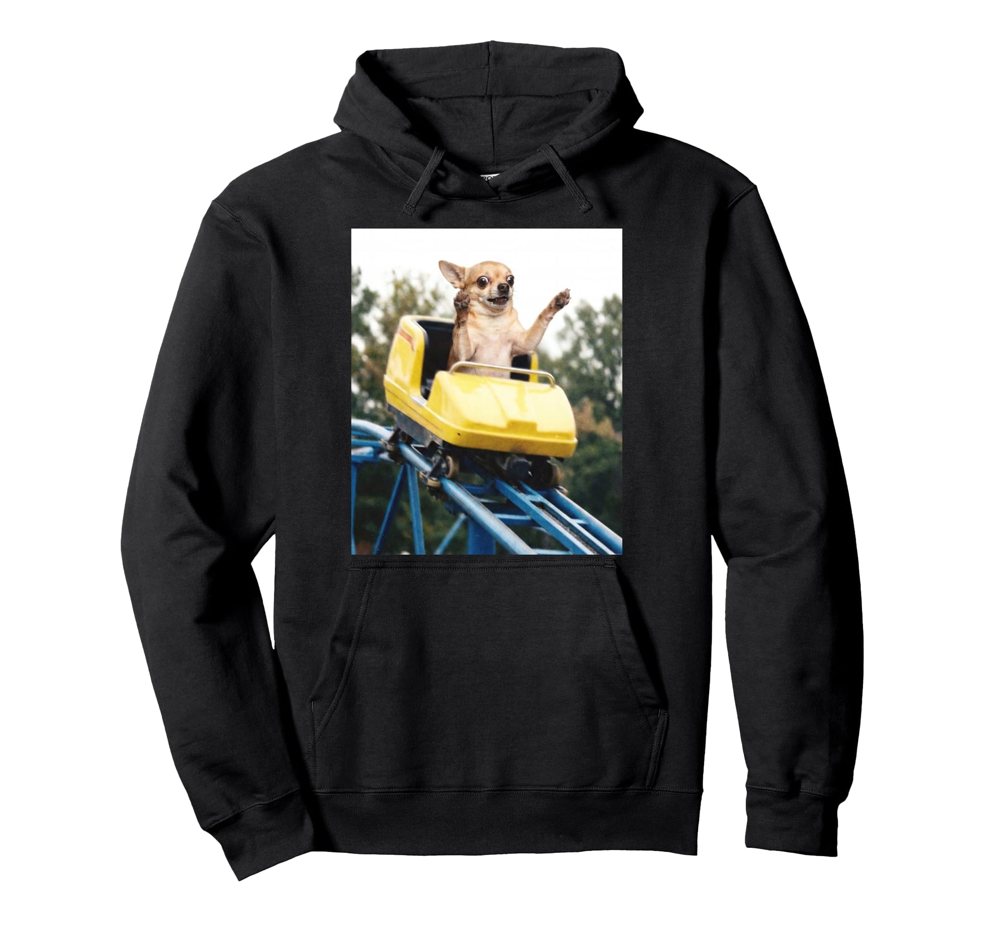 Funny Dog Roller Coaster Meme Silly Hoodie - Graphic Print Men Women - T-Shirt, Sweatshirt, Hoodie