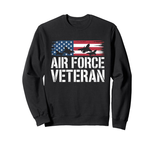 Air Force Veteran Us American Flag Sweatshirt - Minimalist Print Unisex - T-Shirt, Sweatshirt, Hoodie