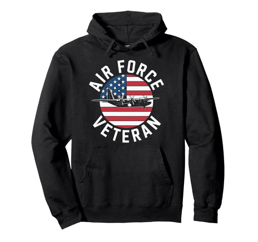 Air Force Veteran Us American Flag Dad Hoodie - Minimalist Print Men Women - T-Shirt, Sweatshirt, Hoodie