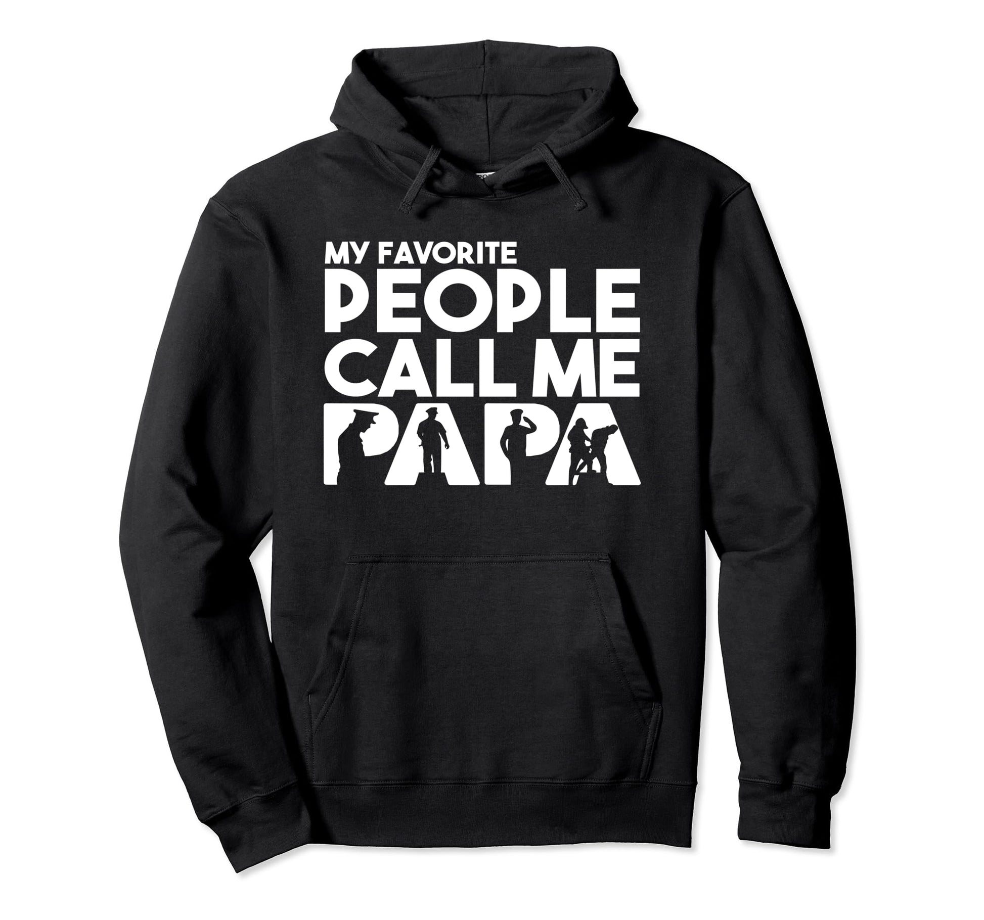 Papa Police Dad Funny Fathers Day Hoodie - Fun Novelty Design Unisex - T-Shirt, Sweatshirt, Hoodie