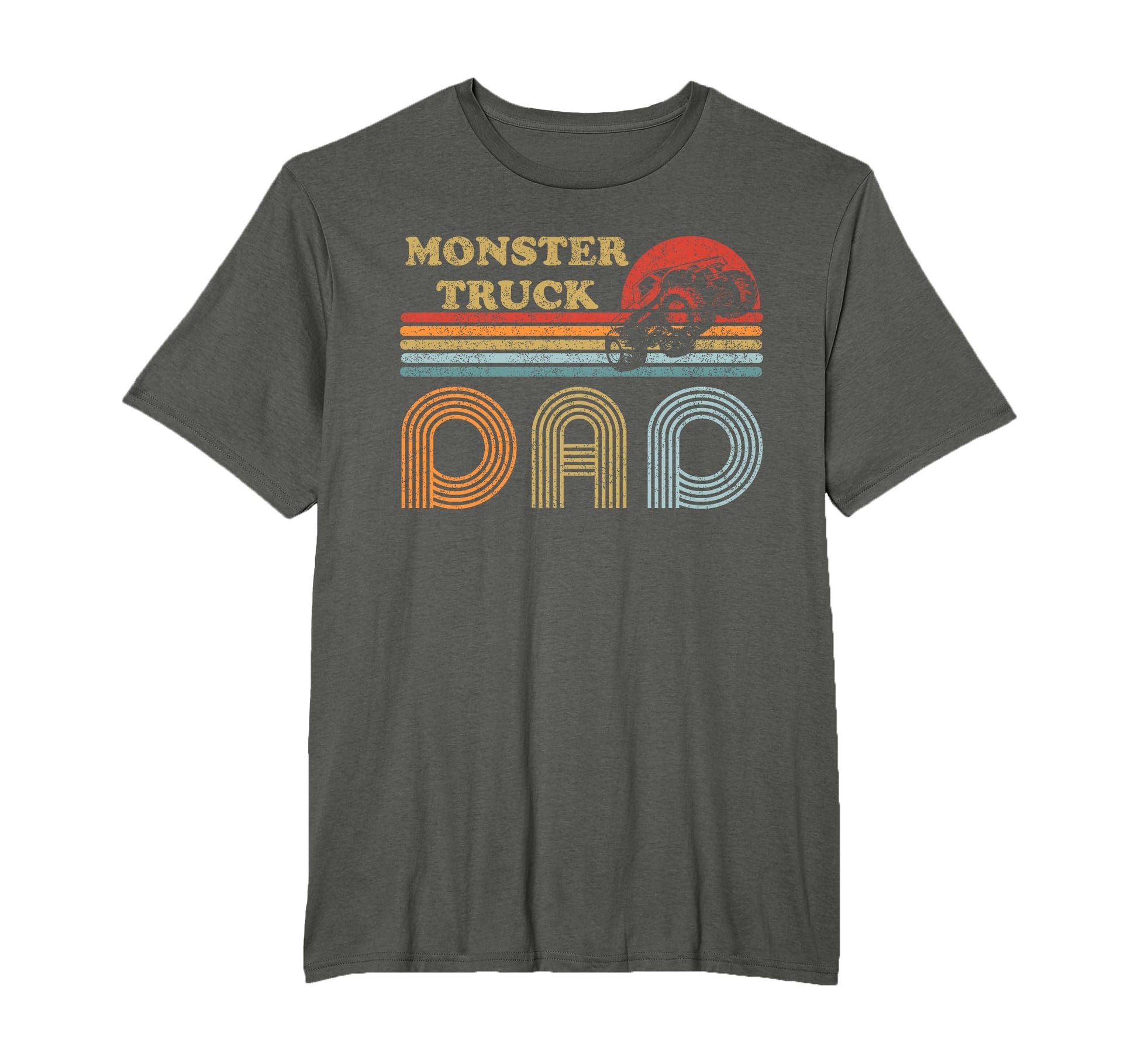 Monster Truck Dad Sunset Horizon T-Shirt - Minimalist Print for Adults - T-Shirt, Sweatshirt, Hoodie