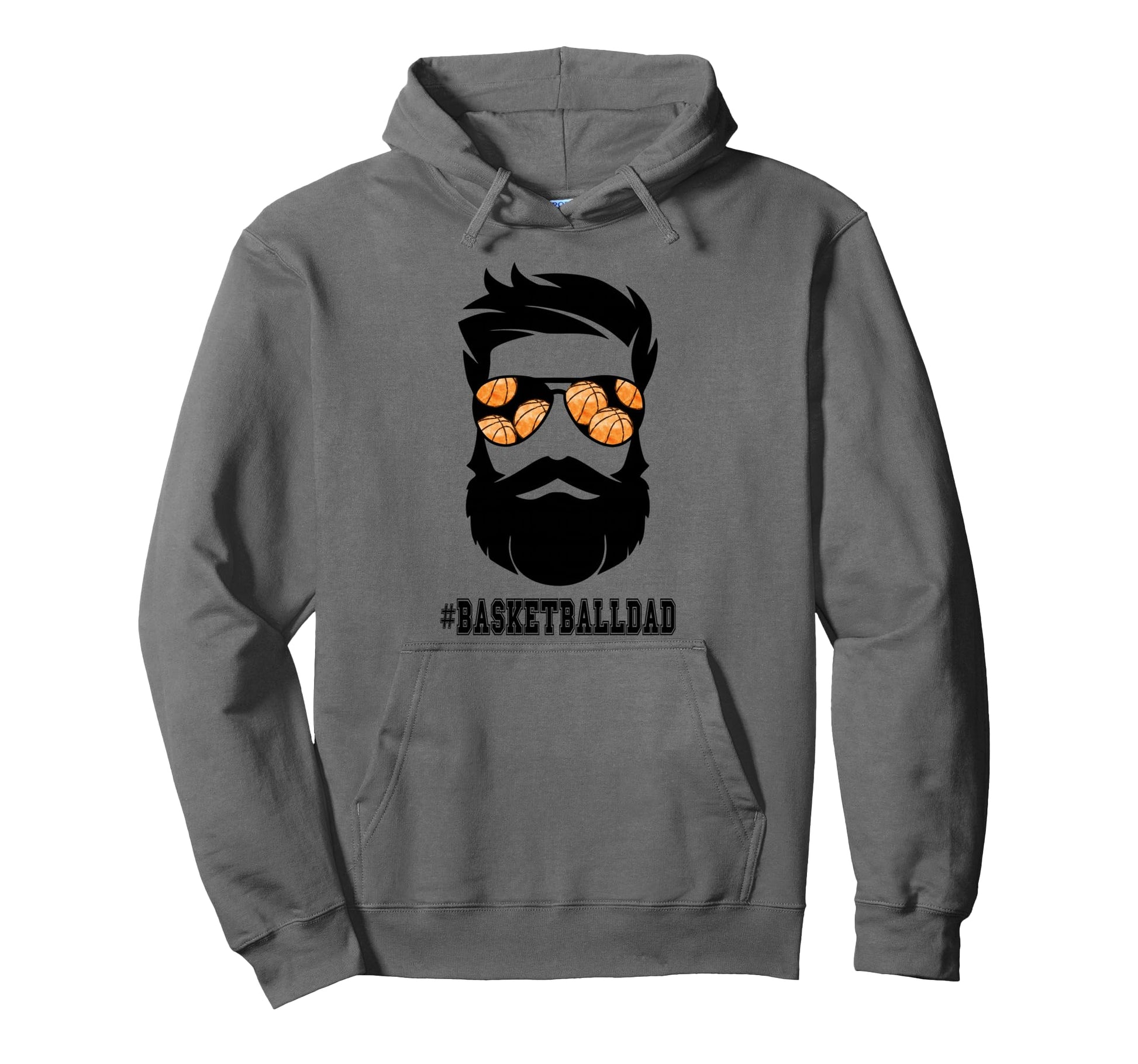 Basketball Dad Beard And Sunglasses Hoodie - Graphic Print Men Women - T-Shirt, Sweatshirt, Hoodie