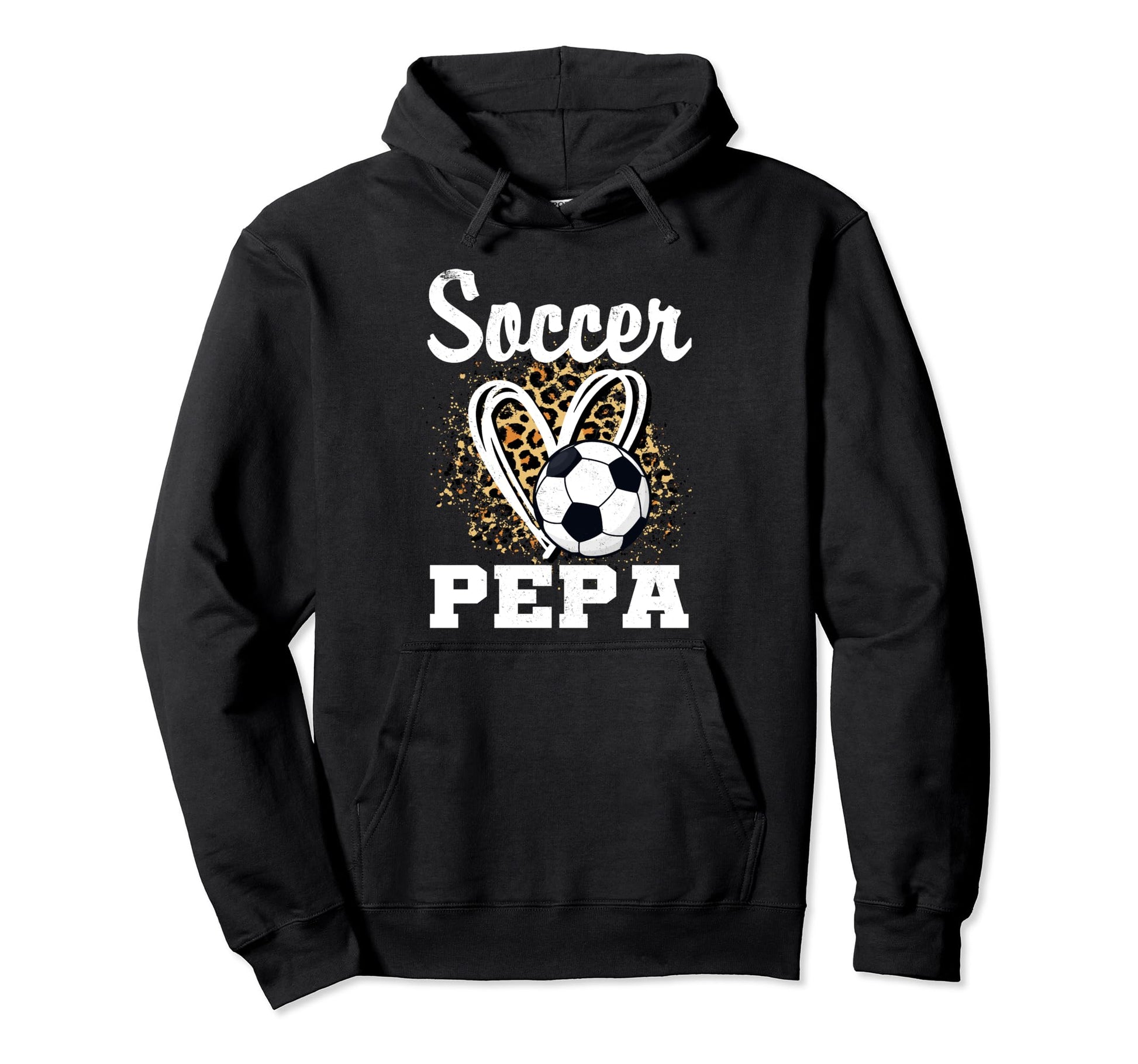 Soccer Pepa Leopard Heart Matching Hoodie - Custom Art Print Men Women - T-Shirt, Sweatshirt, Hoodie