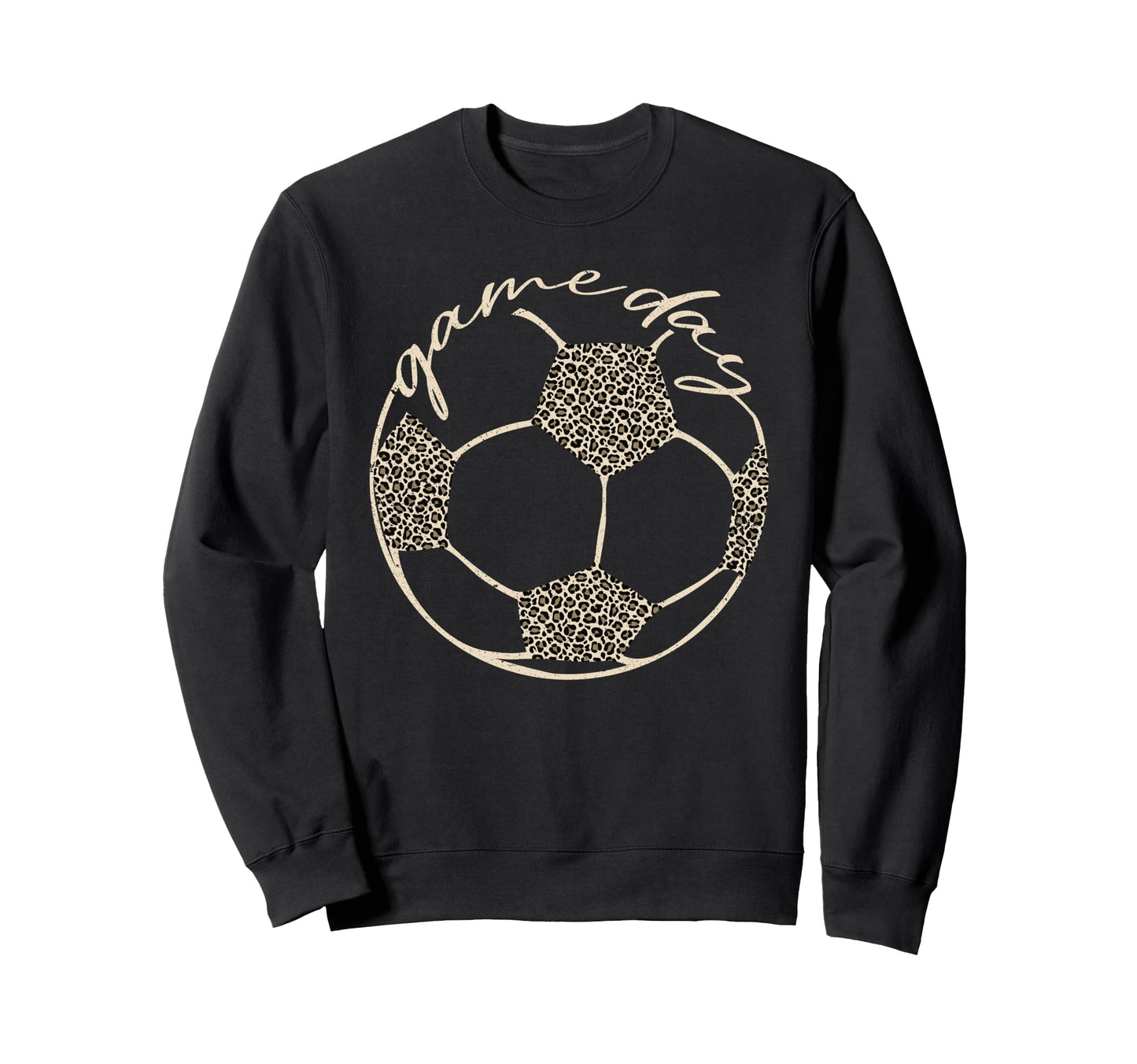 Soccer Game Day Leopard Cheetah Sweatshirt - Fun Novelty Design Men Women - T-Shirt, Sweatshirt, Hoodie