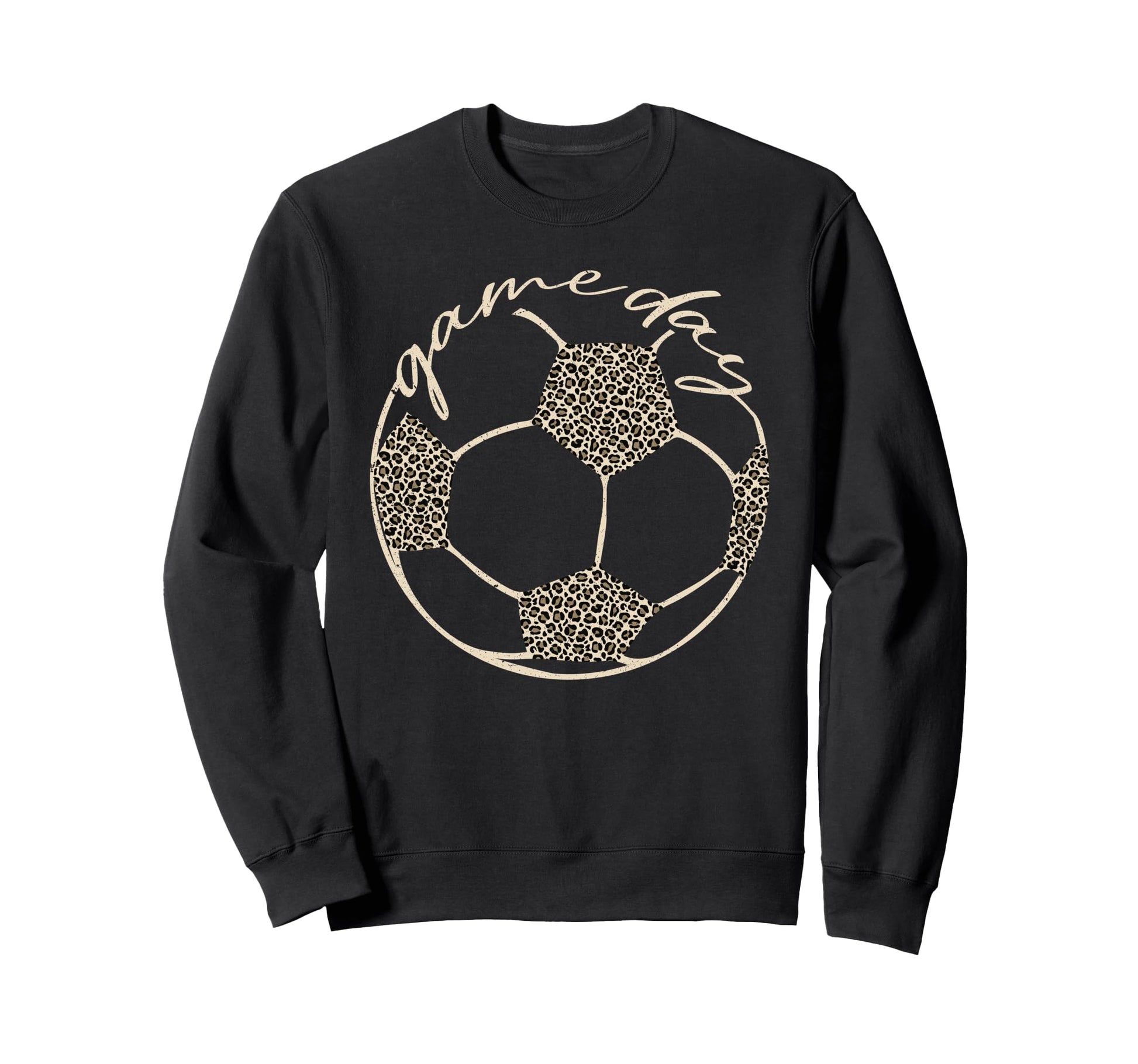 Soccer Game Day Leopard Cheetah Sweatshirt - Fun Novelty Design Men Women - T-Shirt, Sweatshirt, Hoodie