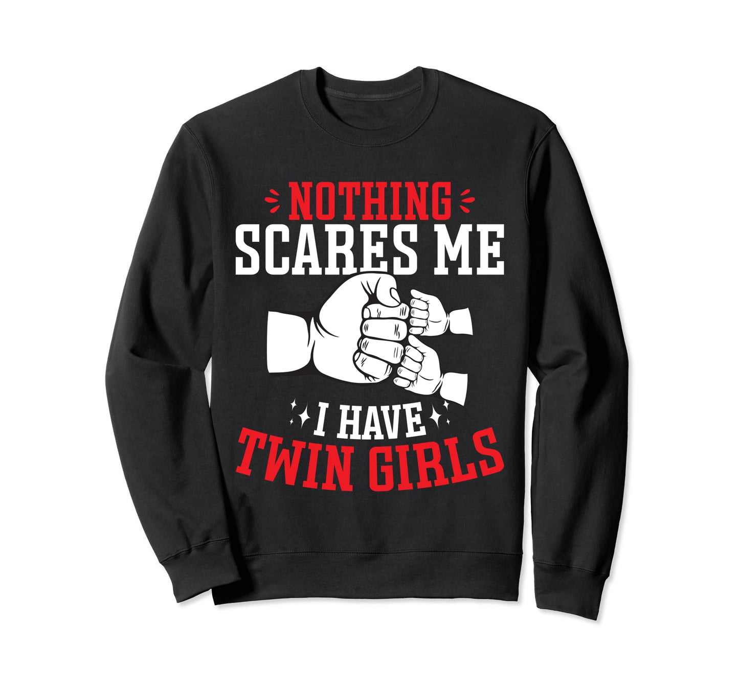 Dad Twin Father Two Twin Dad Sweatshirt - Minimalist Print for Adults - T-Shirt, Sweatshirt, Hoodie