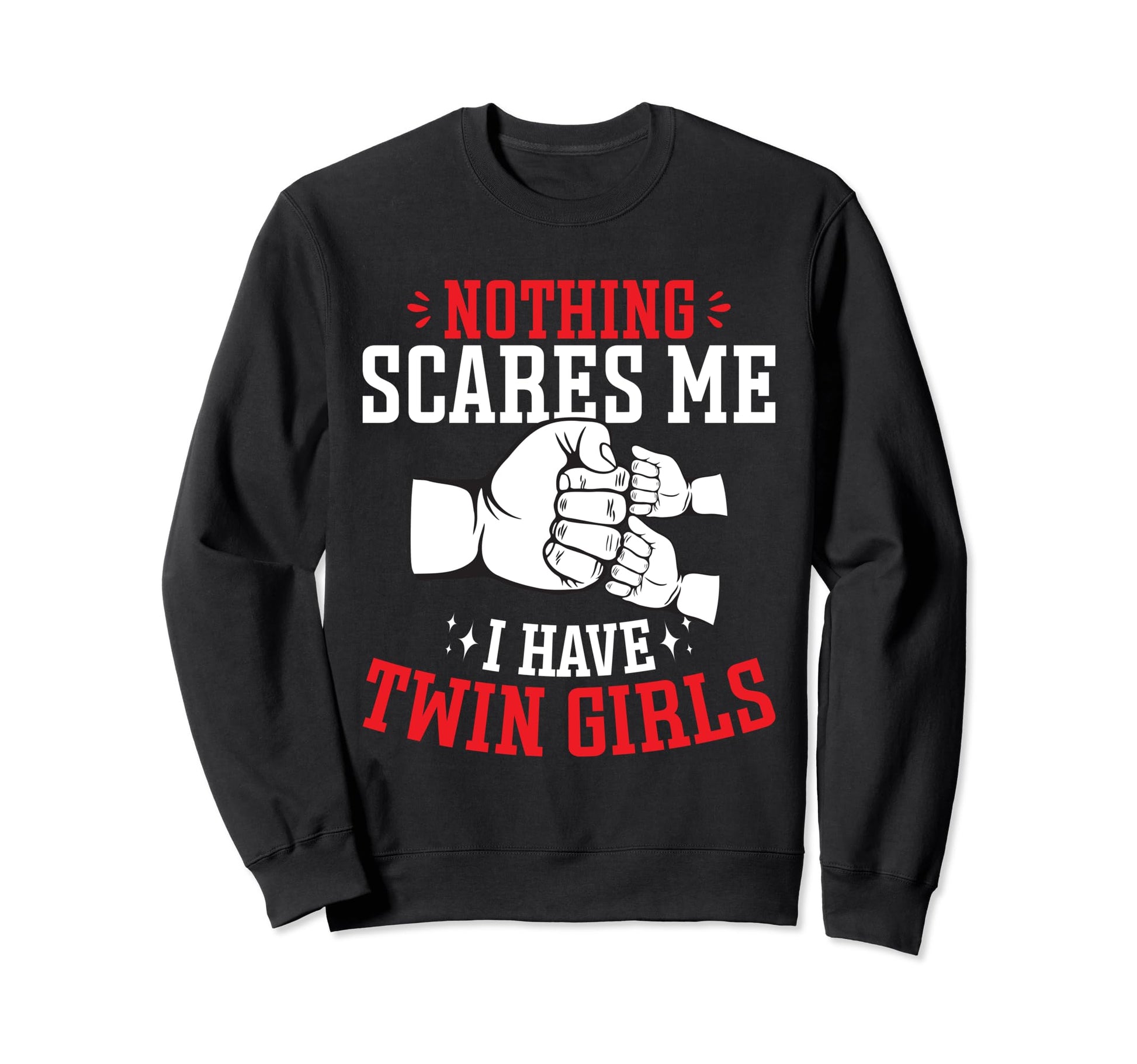 Dad Twin Father Two Twin Dad Sweatshirt - Minimalist Print for Adults - T-Shirt, Sweatshirt, Hoodie