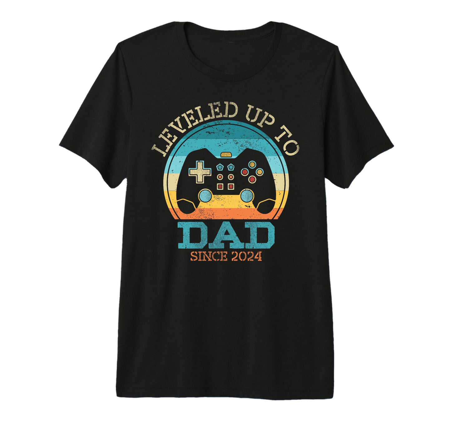Leveled Up To Dad Since 2024 T-Shirt - Aesthetic Graphic for Adults - T-Shirt, Sweatshirt, Hoodie