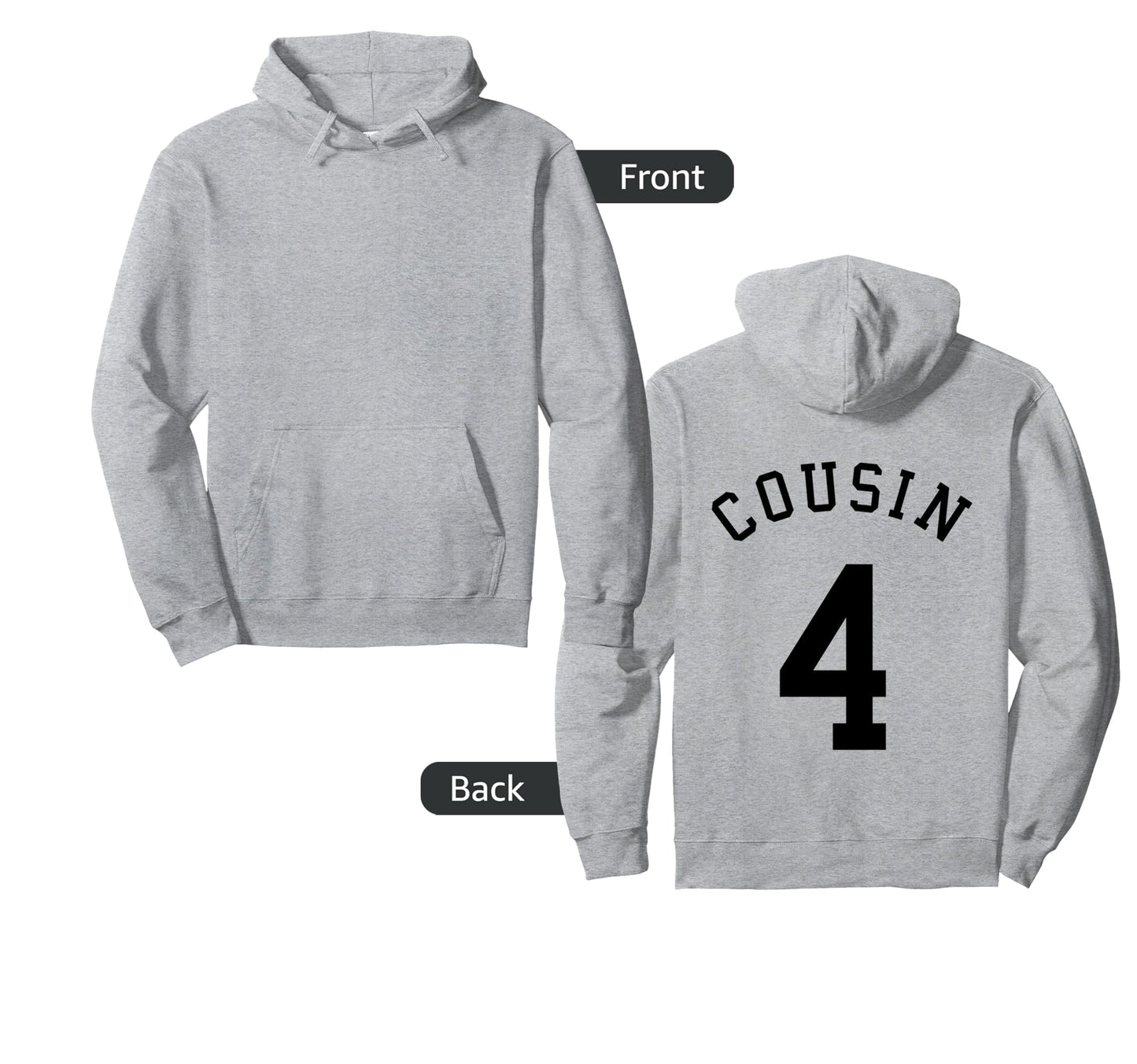 Cousin Team Uniform 4 Handball Soccer Hoodie - Custom Art Print for Adults - T-Shirt, Sweatshirt, Hoodie