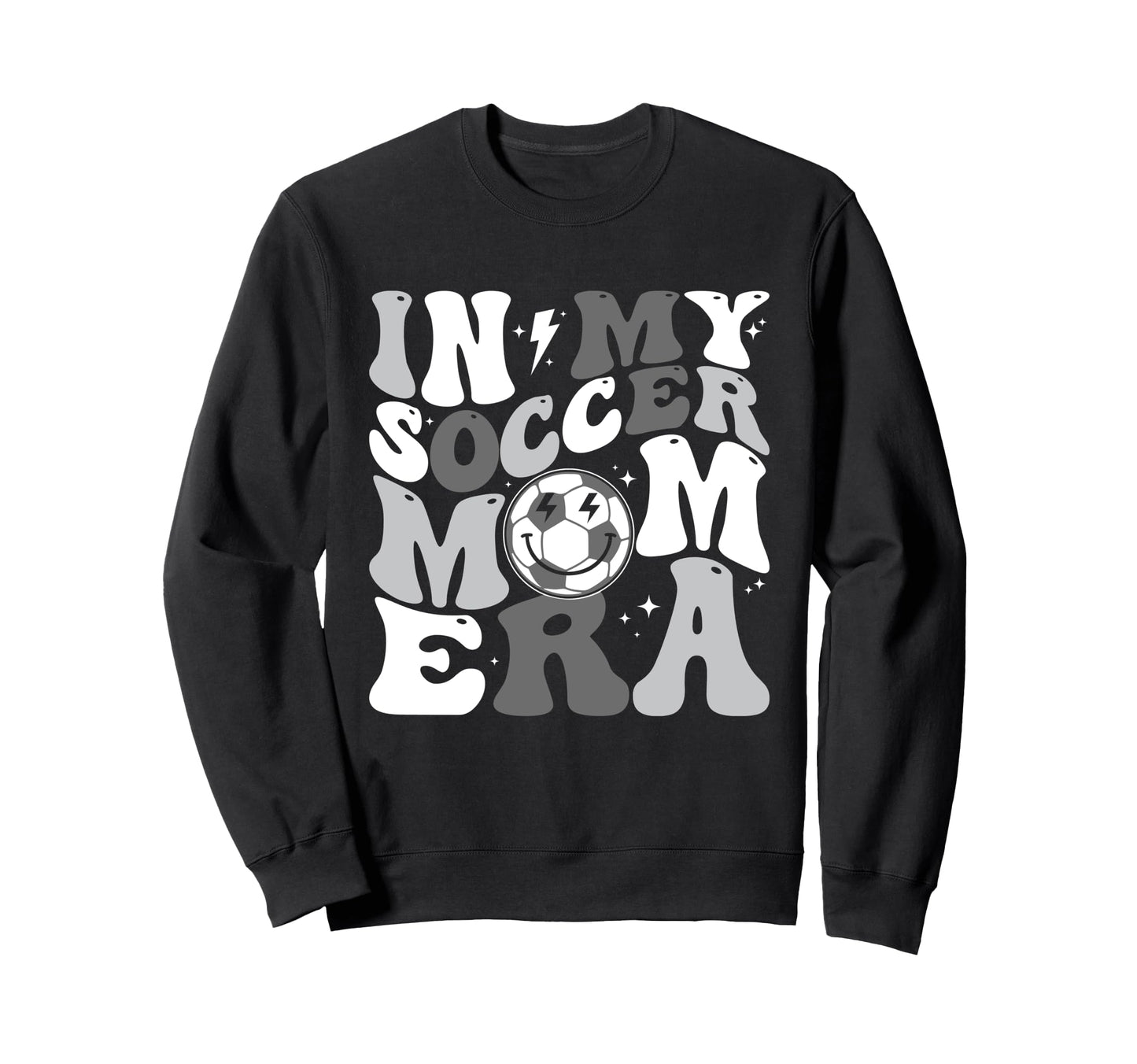 My Soccer Mom Era Groovy Sweatshirt - Novelty Apparel for Adults - T-Shirt, Sweatshirt, Hoodie