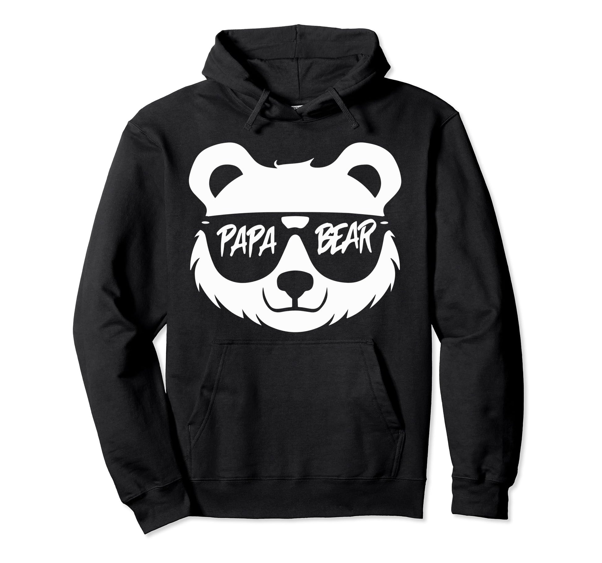 Papa Bear Face Wearing Sunglasses Papa Hoodie - Aesthetic Graphic Unisex - T-Shirt, Sweatshirt, Hoodie