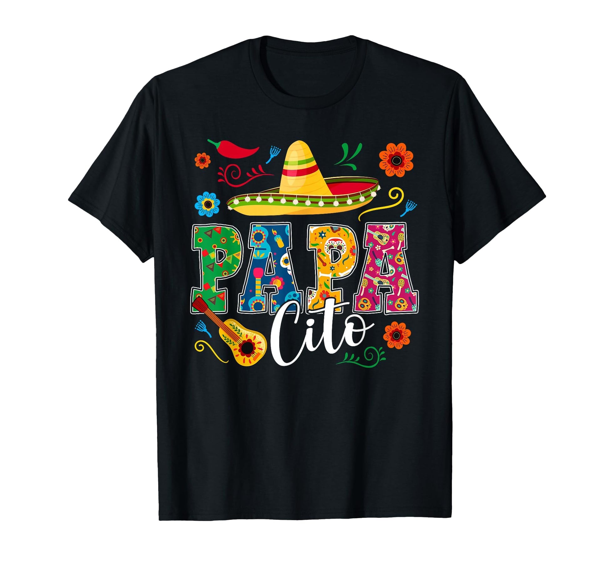 Cinco De Mayo Papacito Flower Papa T-Shirt - Unique Graphic for Adults - T-Shirt, Sweatshirt, Hoodie