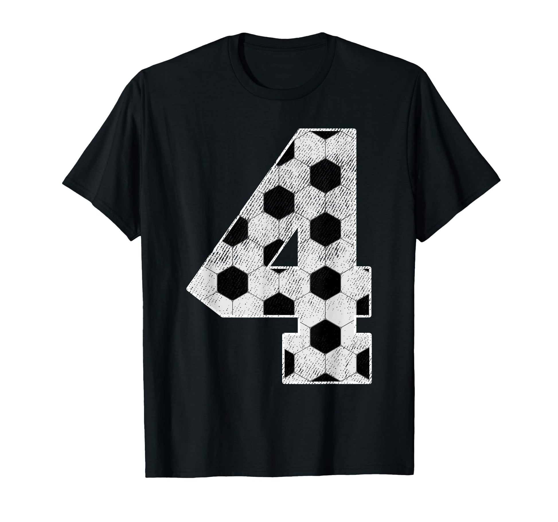 4Th Birthday Party Four 4 Year Old Soccer T-Shirt - Trendy Graphic Unisex - T-Shirt, Sweatshirt, Hoodie