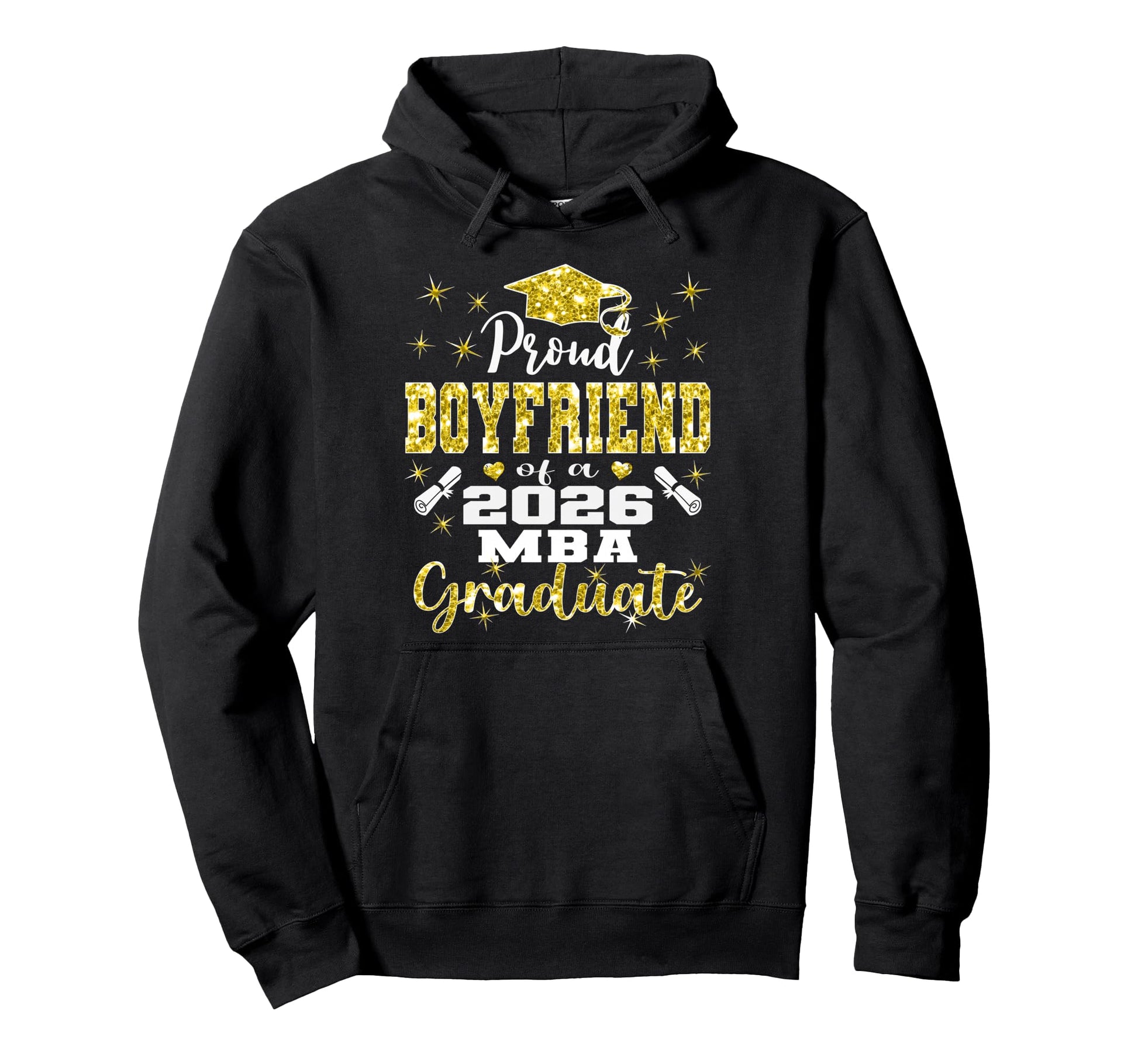 Proud Boyfriend Class 2026 Mba Hoodie - Custom Art Print for Adults - T-Shirt, Sweatshirt, Hoodie