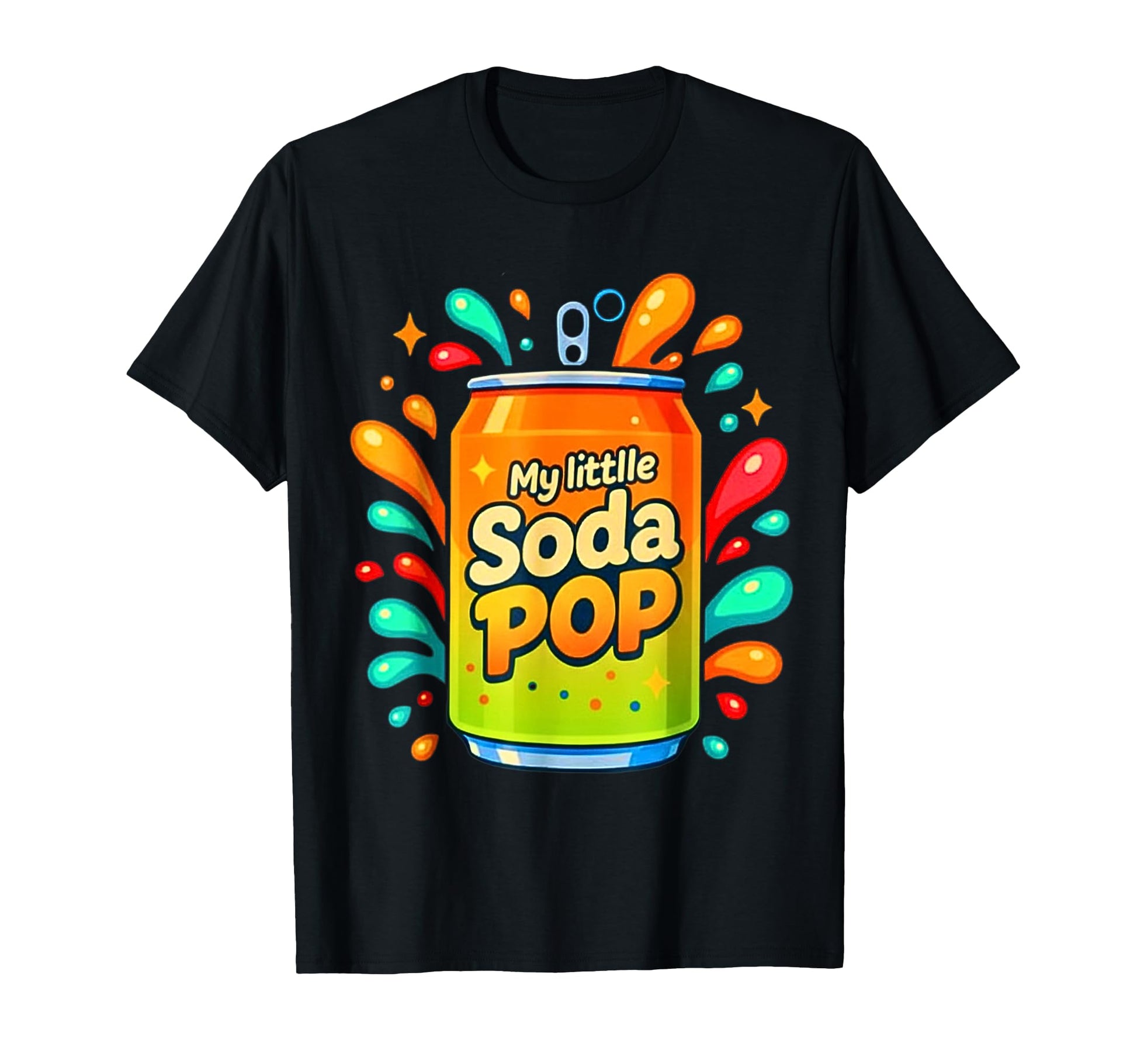 Soda Pop Cartoon Splash Beverage Orange T-Shirt - Trendy Graphic Unisex - T-Shirt, Sweatshirt, Hoodie
