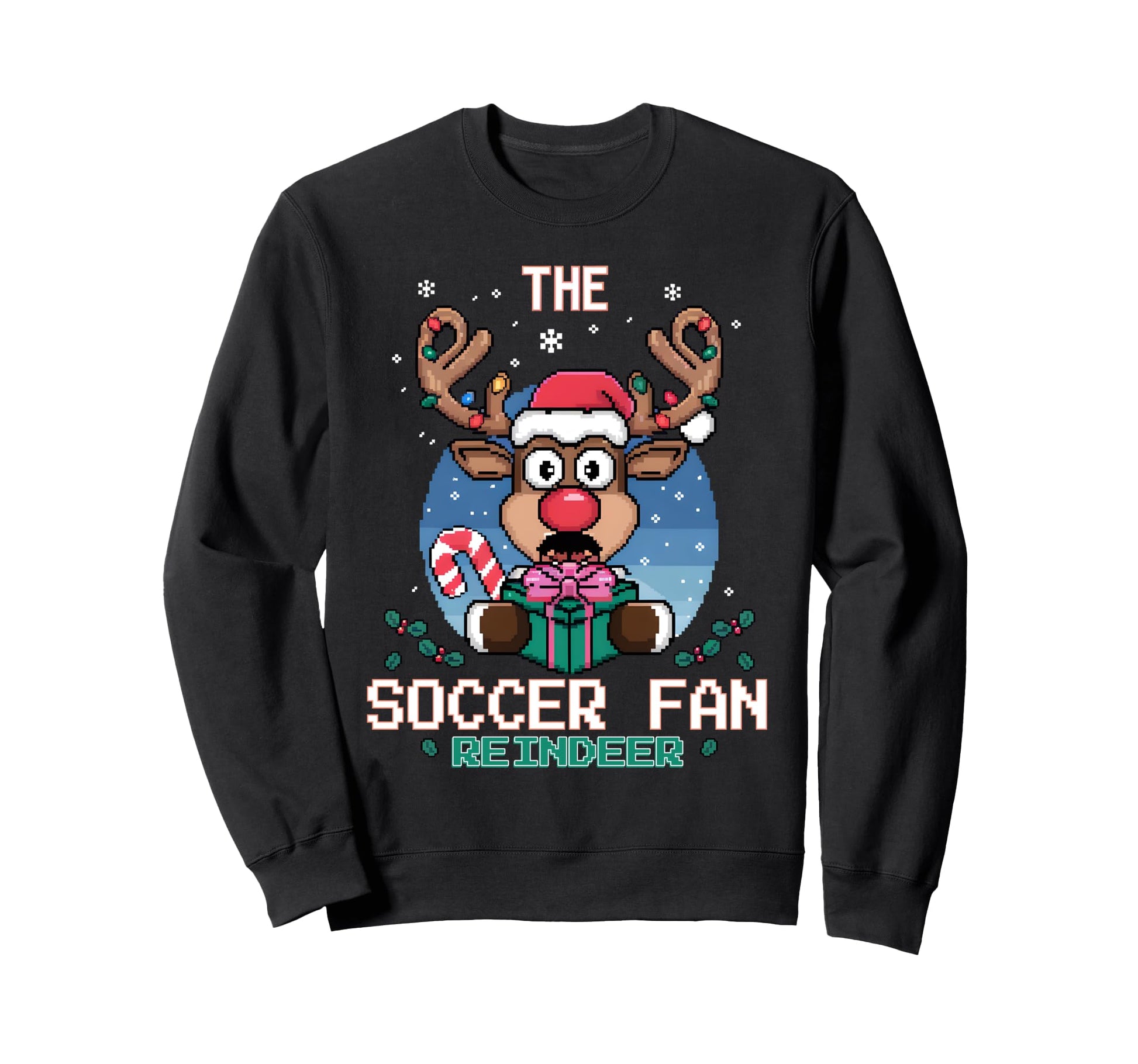 Soccer Fan Reindeer Matching Sweatshirt - Fun Novelty Design for Adults - T-Shirt, Sweatshirt, Hoodie