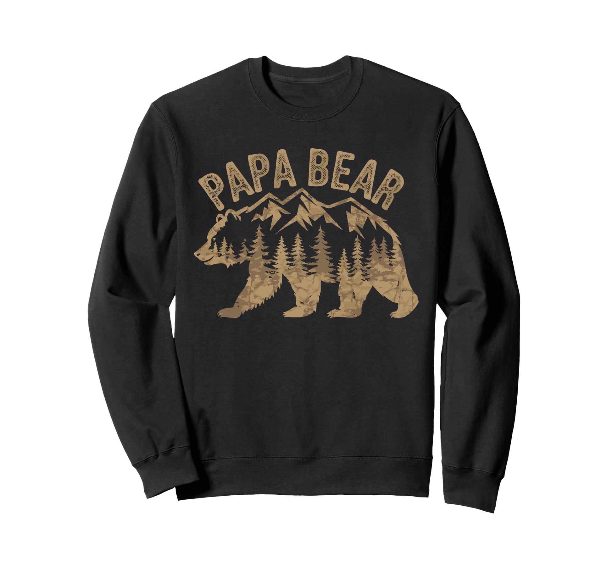 Rustic Papa Bear Wilderness Sweatshirt - Casual Everyday Wear Unisex - T-Shirt, Sweatshirt, Hoodie