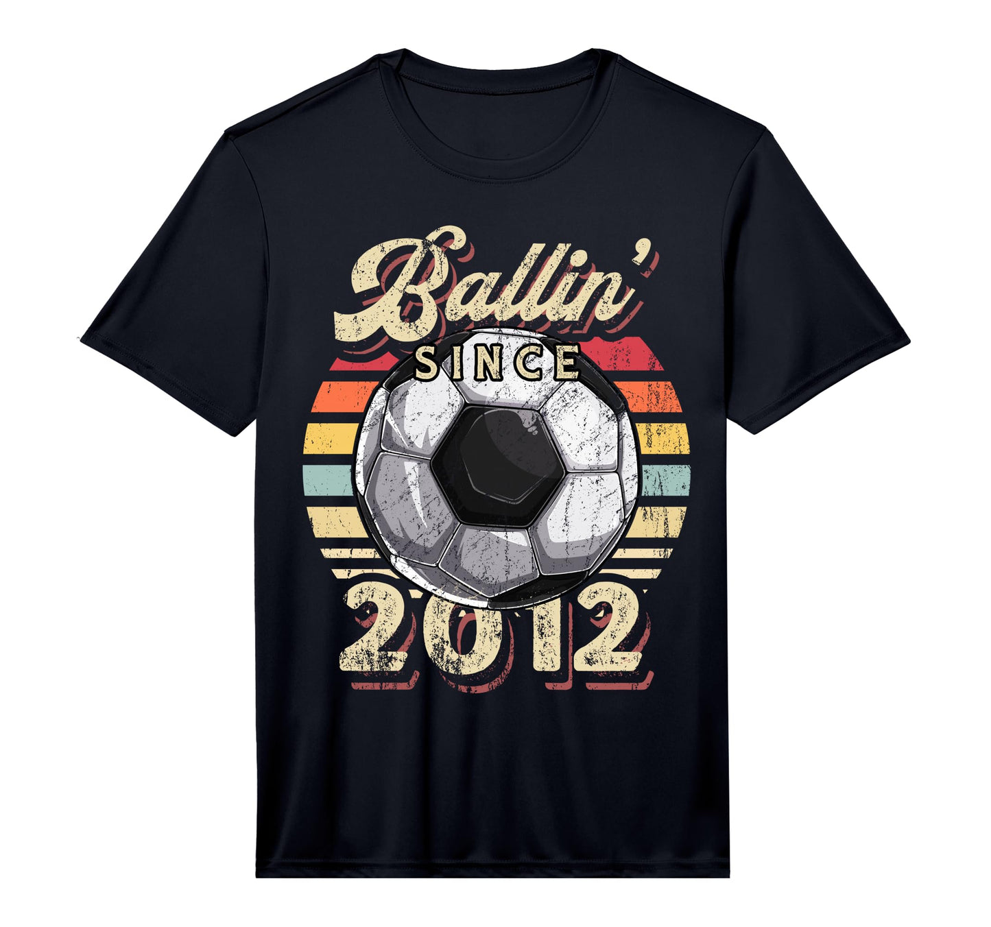 Ballin Since 2012 10Th Soccer Birthday T-Shirt - Aesthetic Graphic Unisex - T-Shirt, Sweatshirt, Hoodie