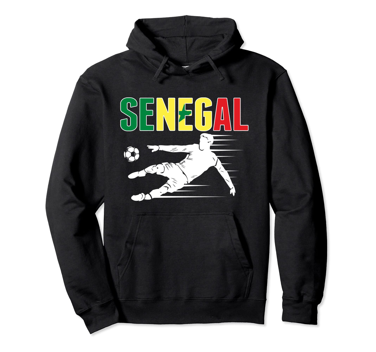 Senegal Soccer Fans Jersey Senegalese Hoodie - Graphic Print for Adults - T-Shirt, Sweatshirt, Hoodie