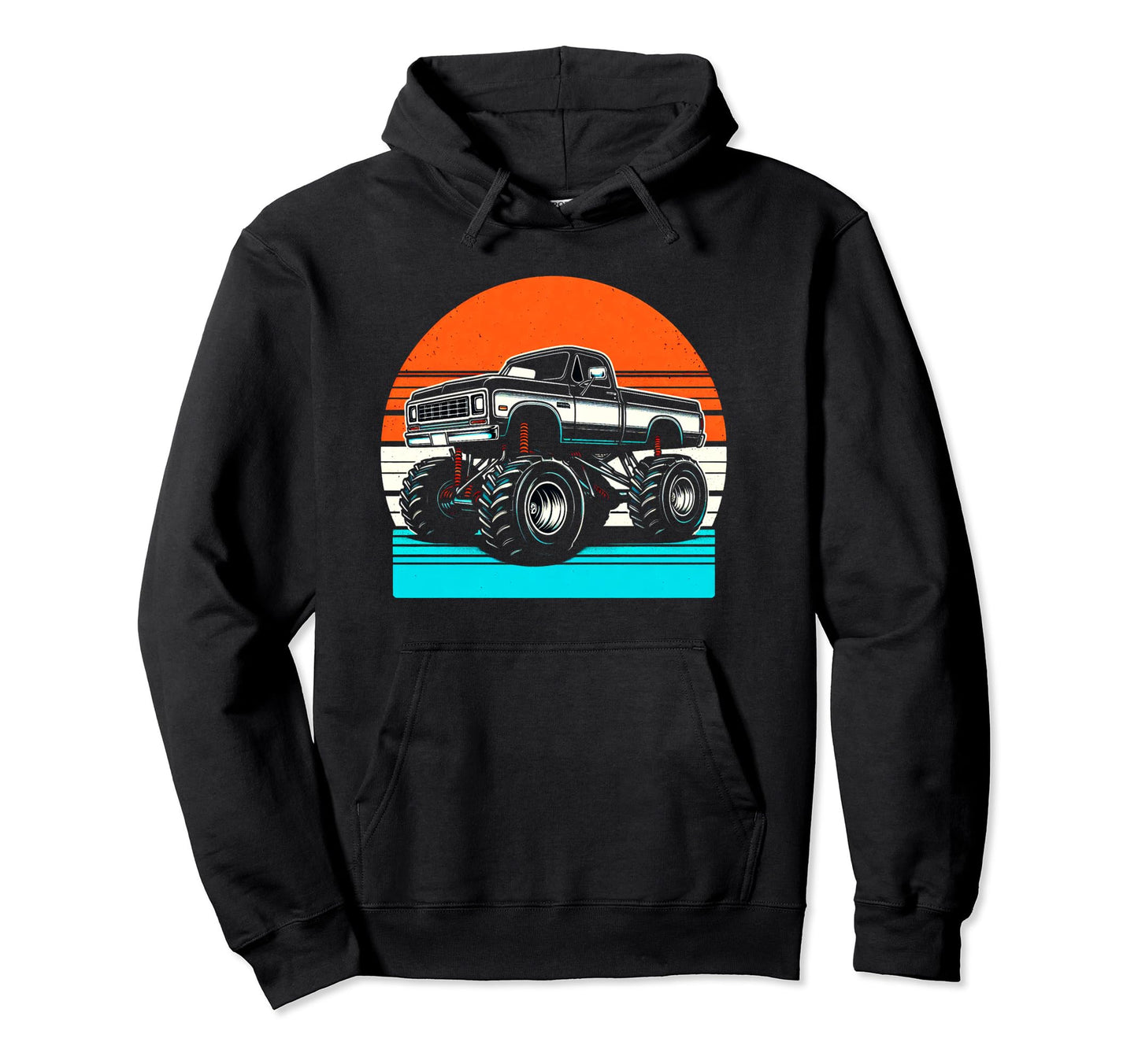 Monster Truck Dad Fathers Day Hoodie - Fun Novelty Design Men Women - T-Shirt, Sweatshirt, Hoodie