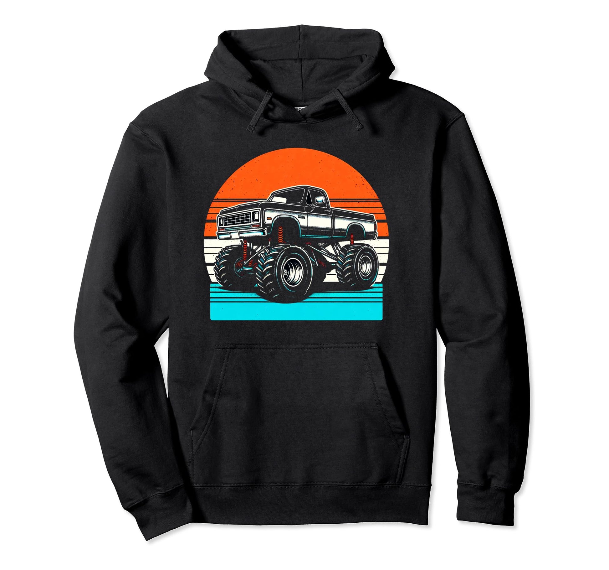Monster Truck Dad Fathers Day Hoodie - Fun Novelty Design Men Women - T-Shirt, Sweatshirt, Hoodie