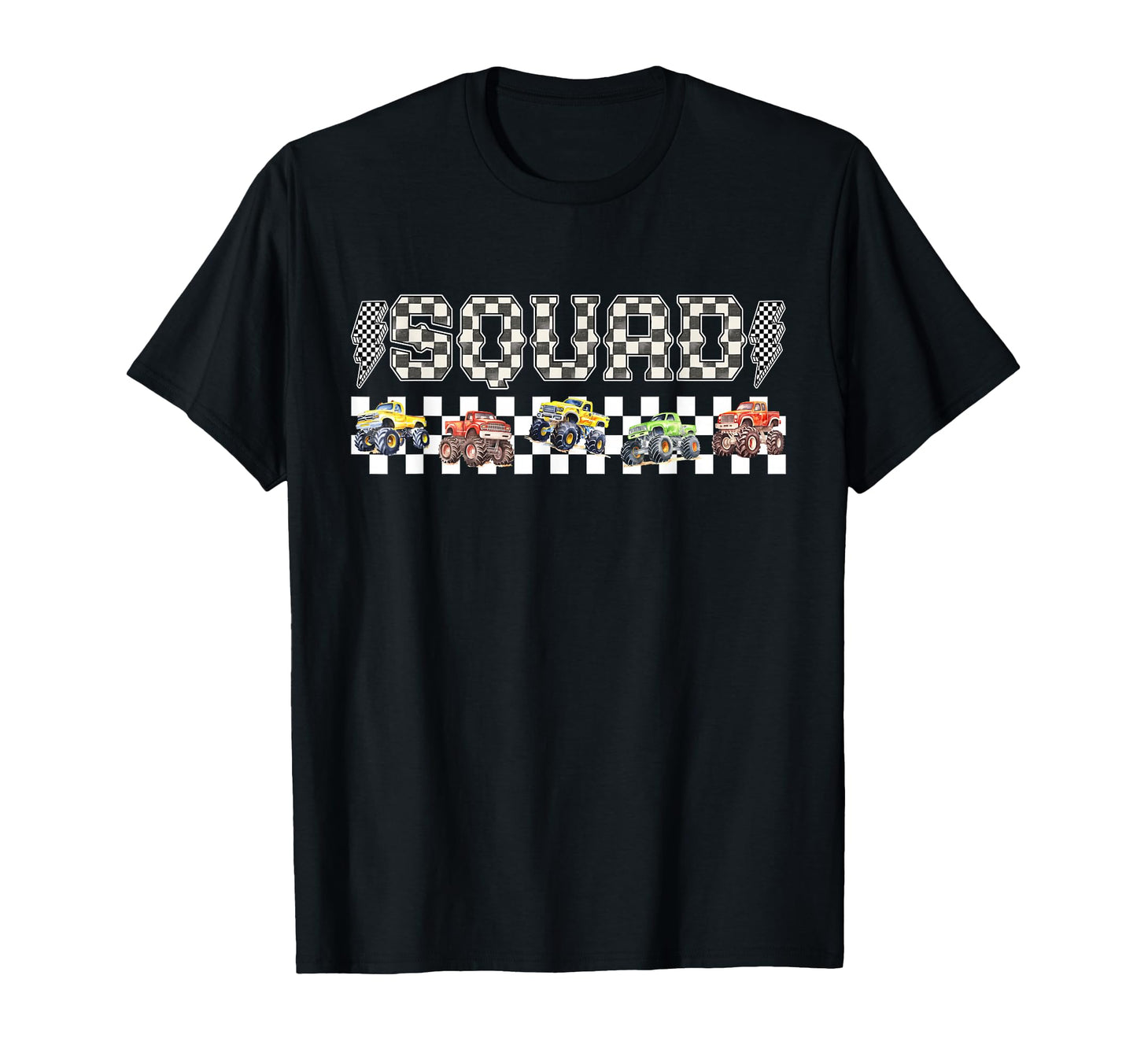 Squad Monster Truck Family Crew Birthday T-Shirt - Trendy Graphic Unisex - T-Shirt, Sweatshirt, Hoodie