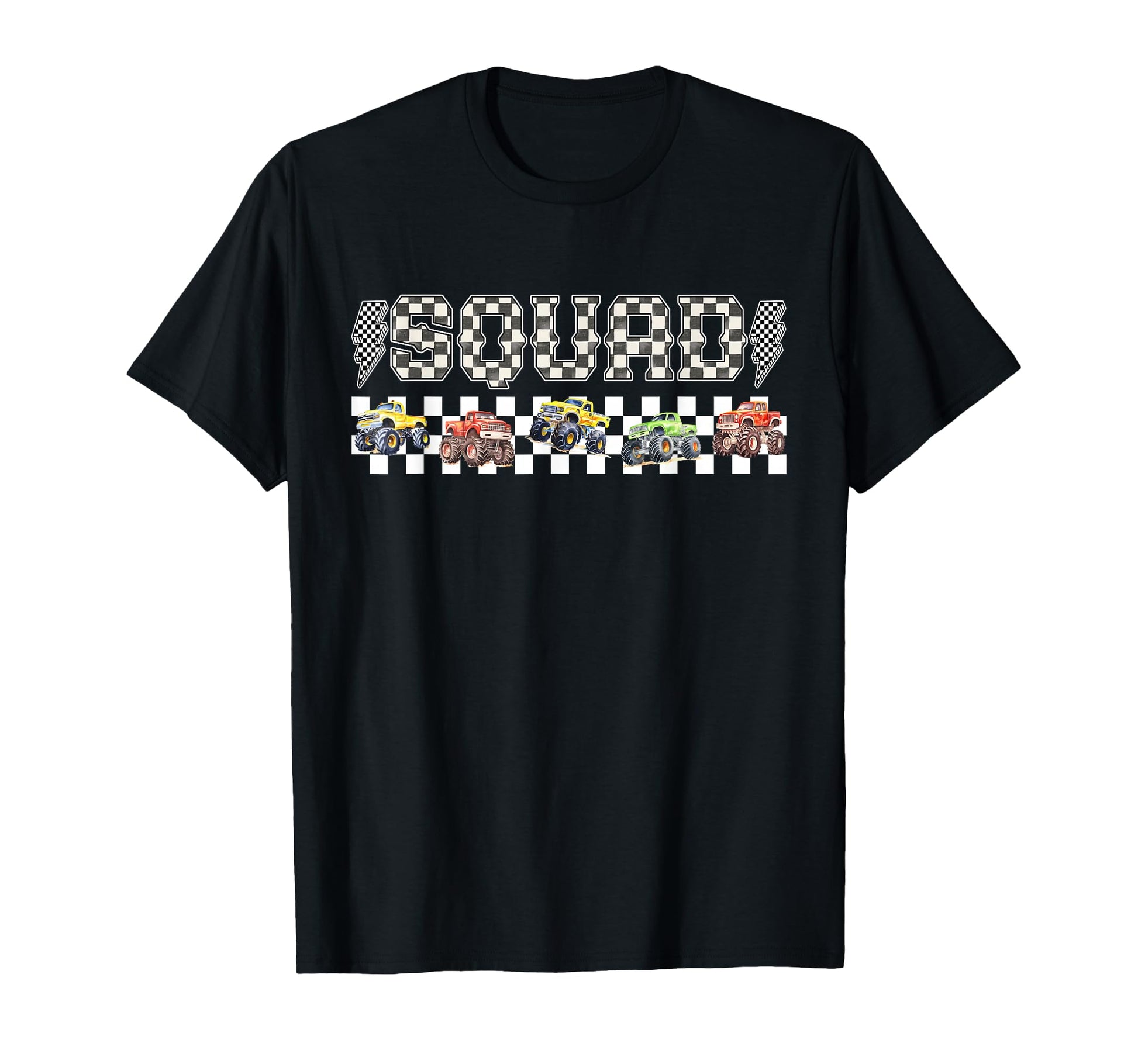 Squad Monster Truck Family Crew Birthday T-Shirt - Trendy Graphic Unisex - T-Shirt, Sweatshirt, Hoodie
